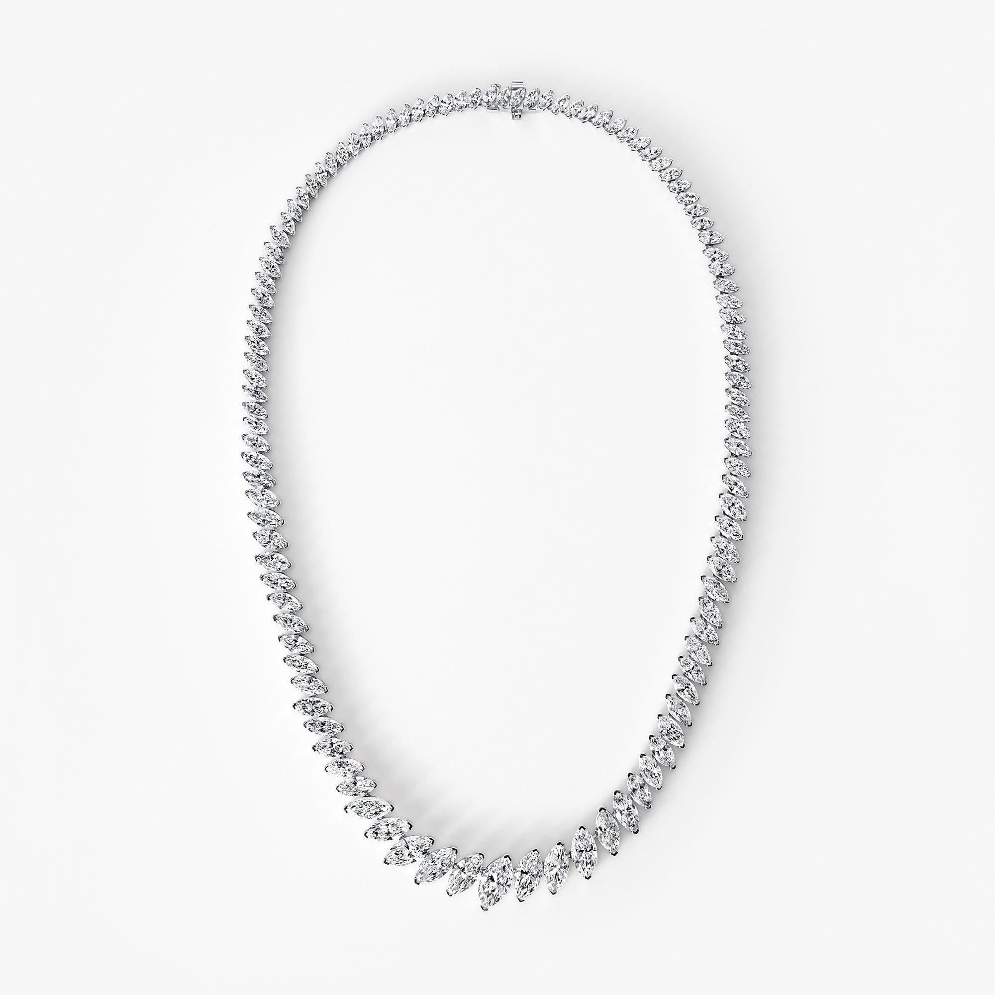 Marquise Diamond Graduating Tennis Necklace