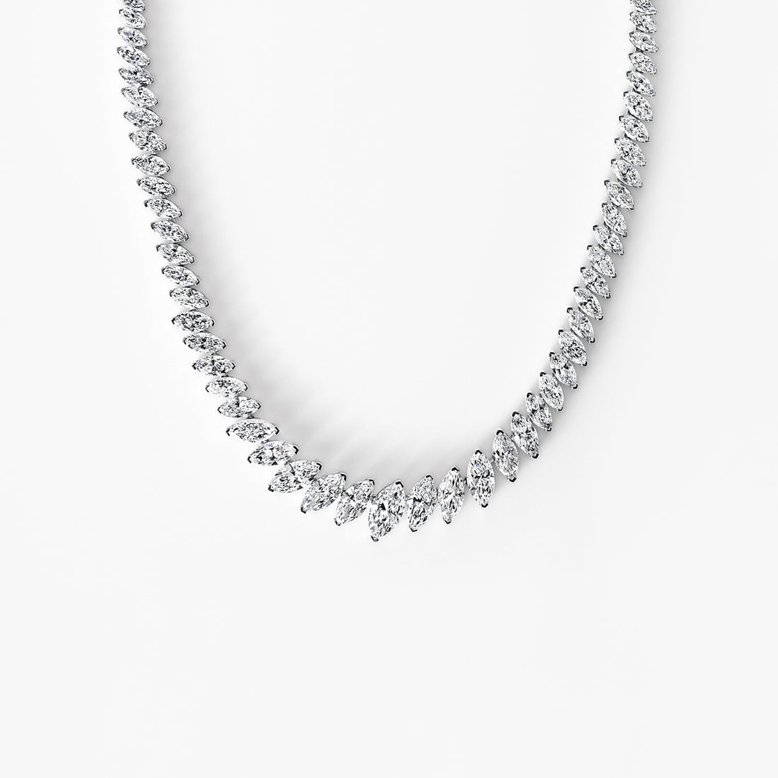 Marquise Diamond Graduating Tennis Necklace