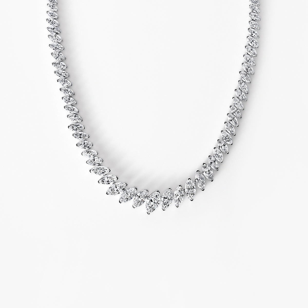 Marquise Diamond Graduating Tennis Necklace