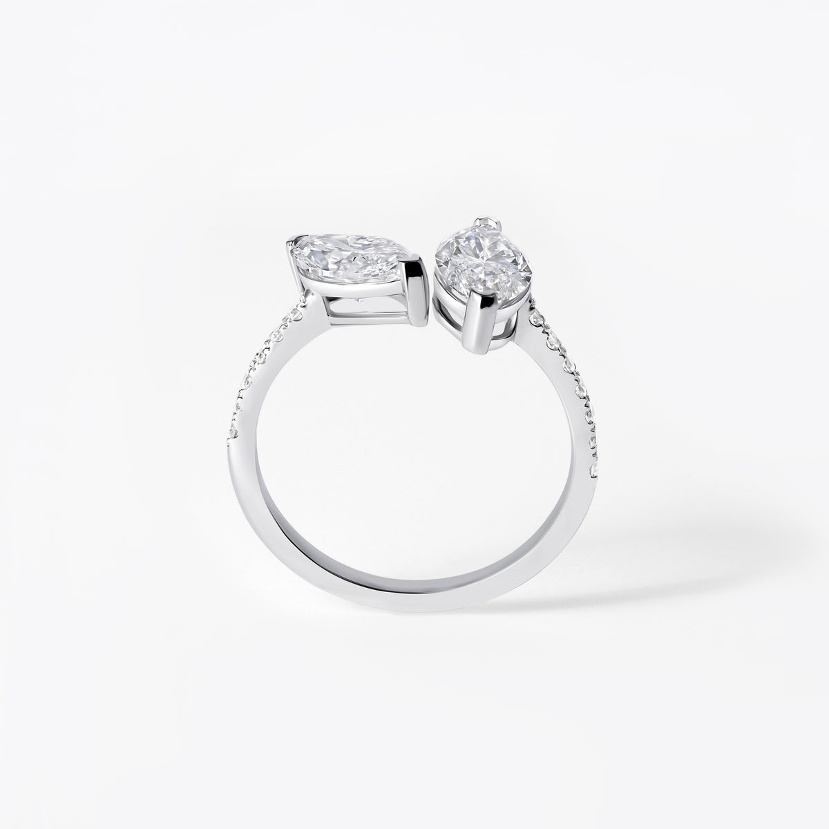 Marquise Diamond Toi et Moi Ring
