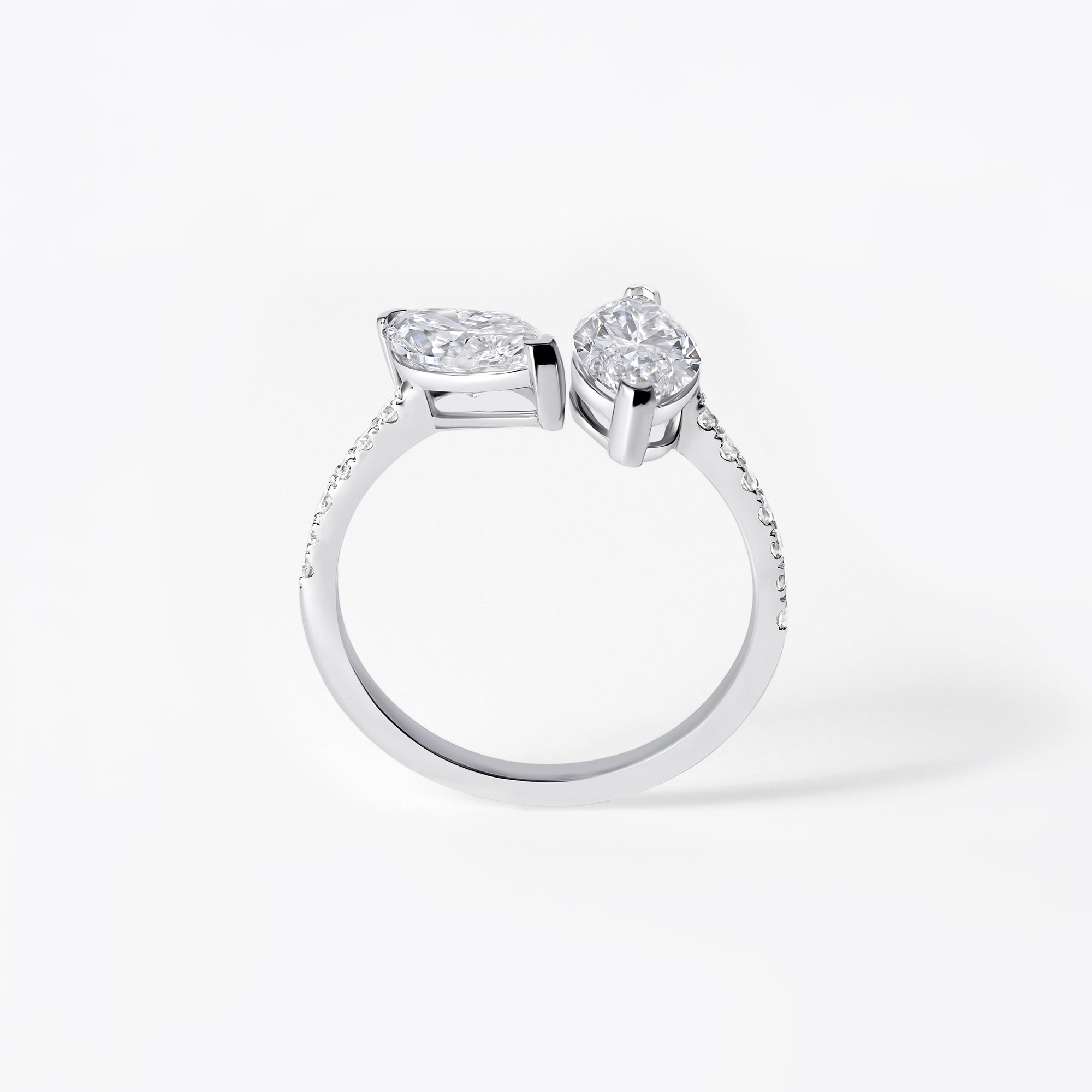 Marquise Diamond Toi et Moi Ring