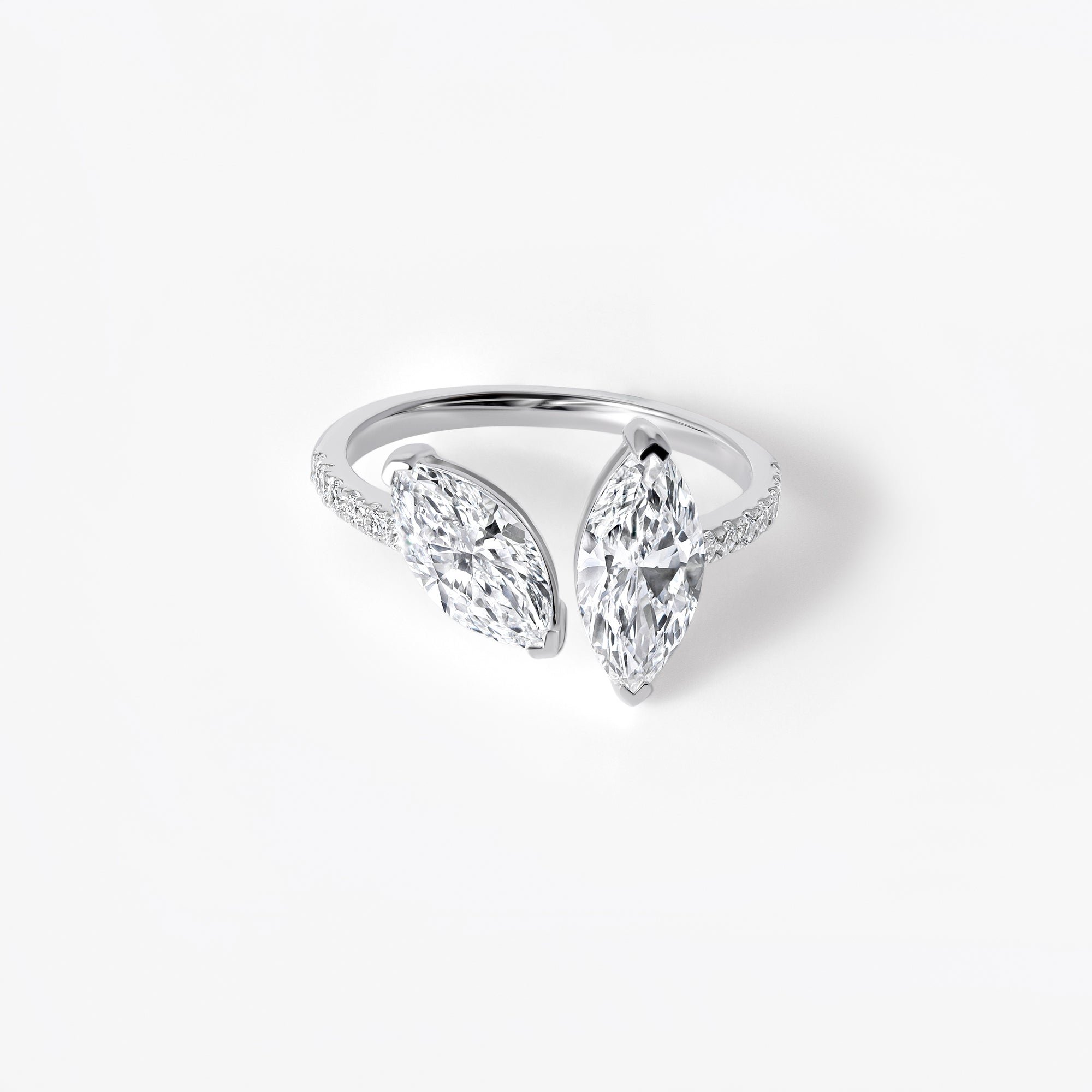 Marquise Diamond Toi et Moi Ring