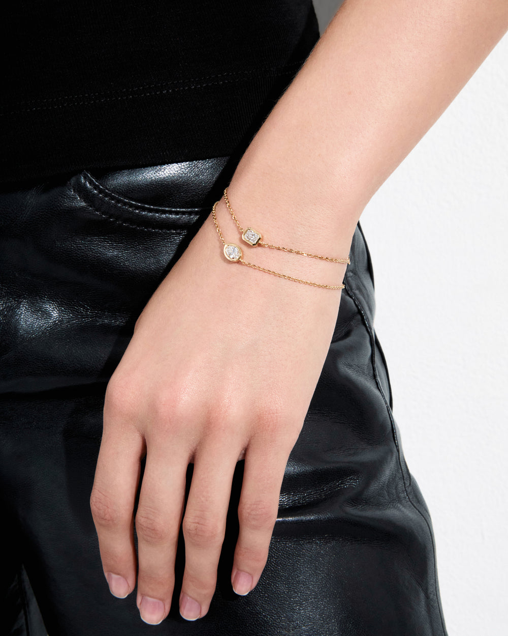 Oval Diamond Bezel Solitaire Bracelet