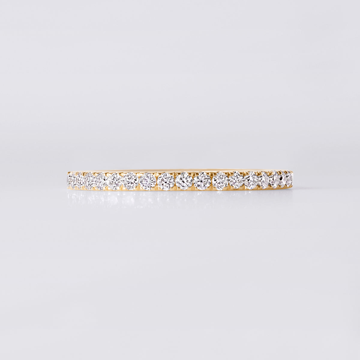 Round Brilliant Cut Half Eternity Band (1/3CTW), Yellow Gold
