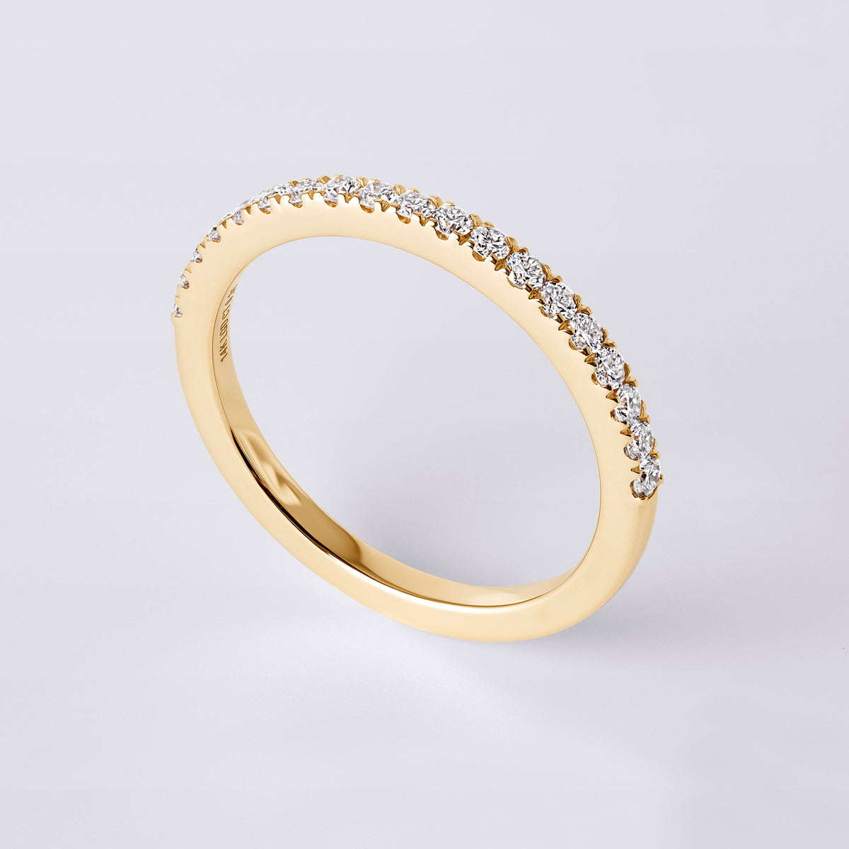 Round Brilliant Cut Half Eternity Band (1/3CTW), Yellow Gold