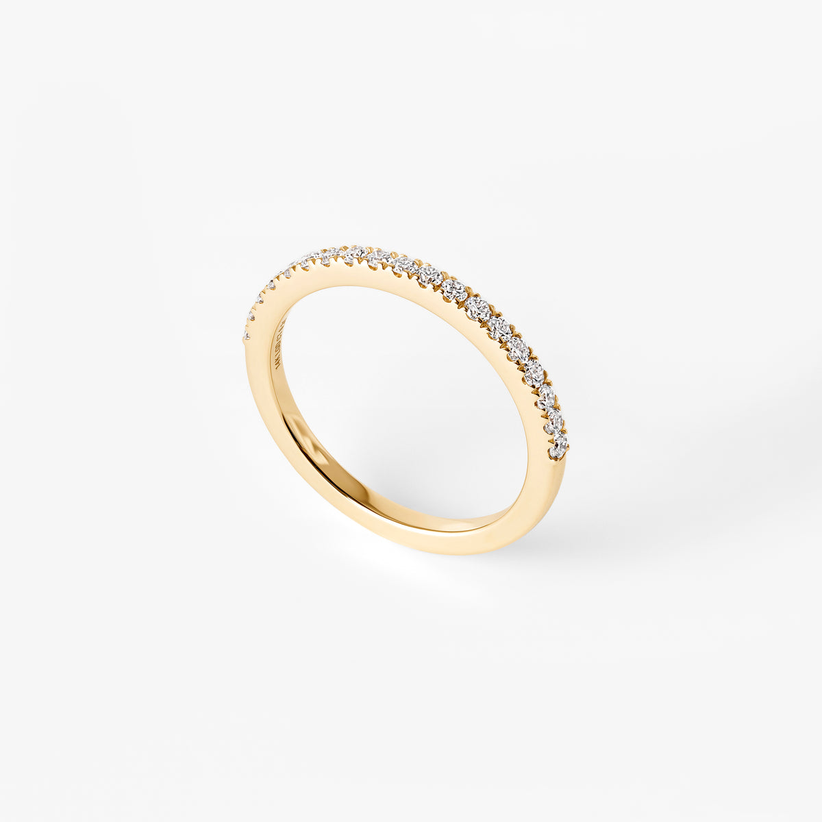 Round Diamond Petite Half Eternity Band