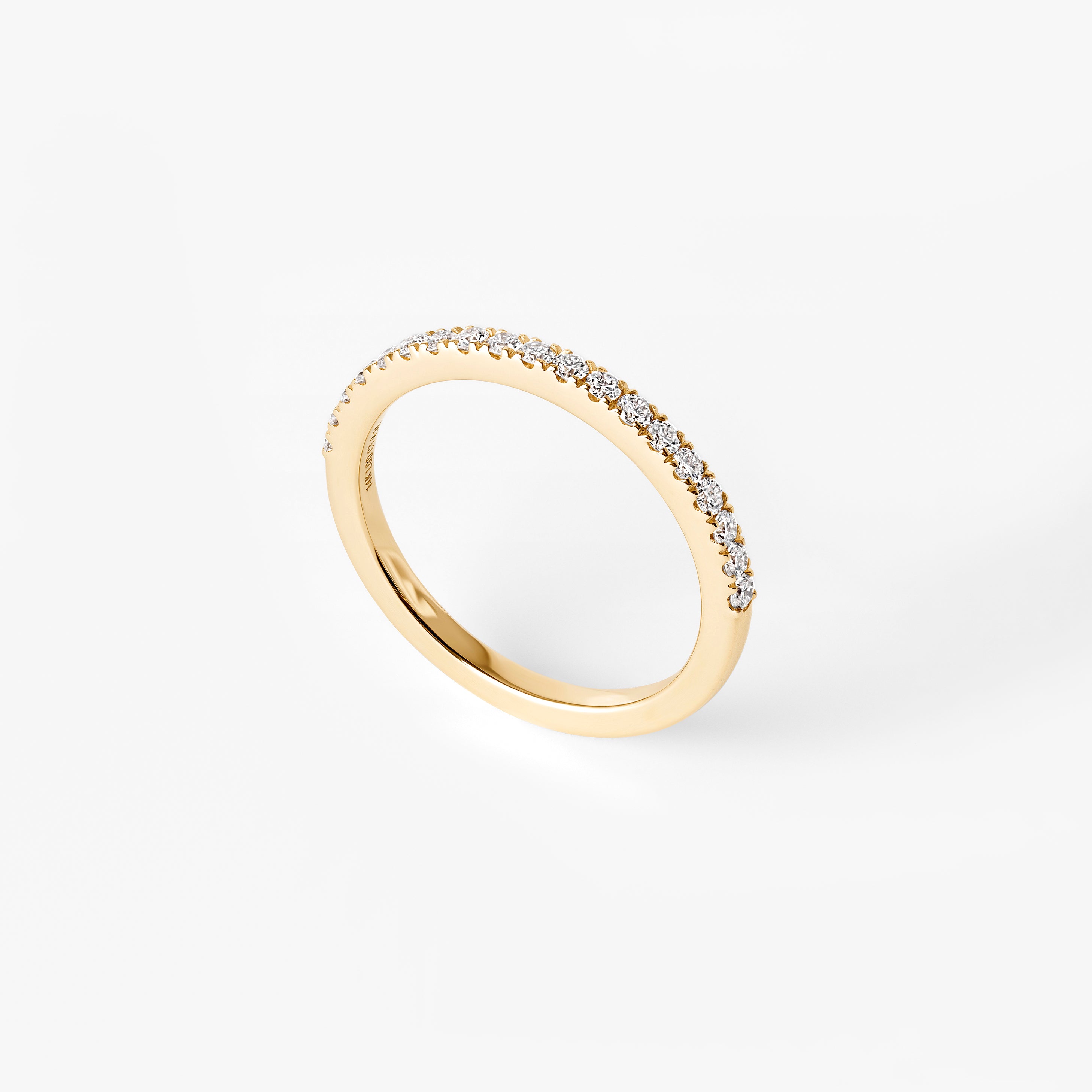 Round Diamond Petite Half Eternity Band