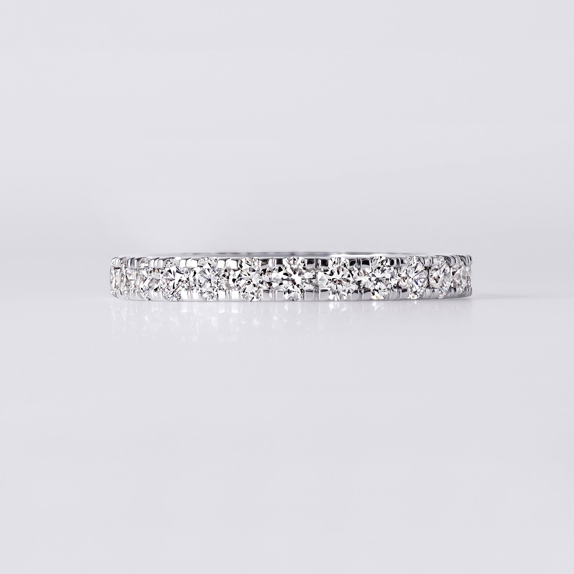 Round Brilliant Cut Half Eternity Band (2/3CTW), White Gold