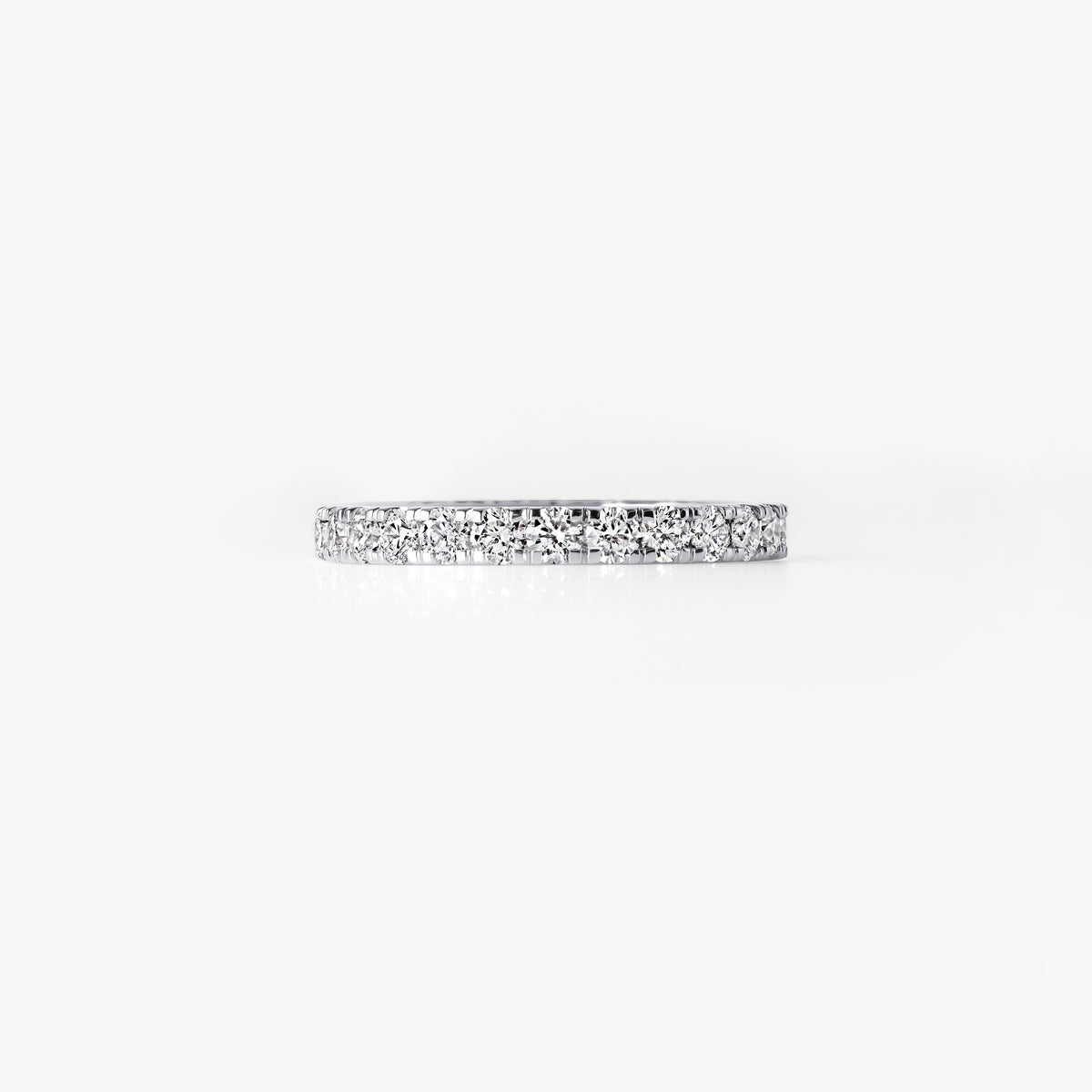 Round Diamond Half Eternity Band