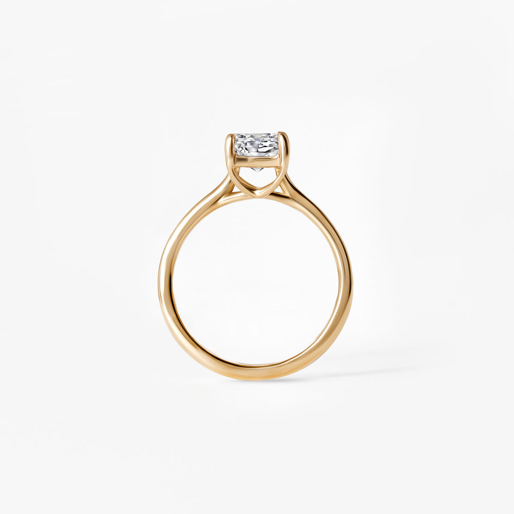 2.02CT Emerald Solitaire Engagement Ring