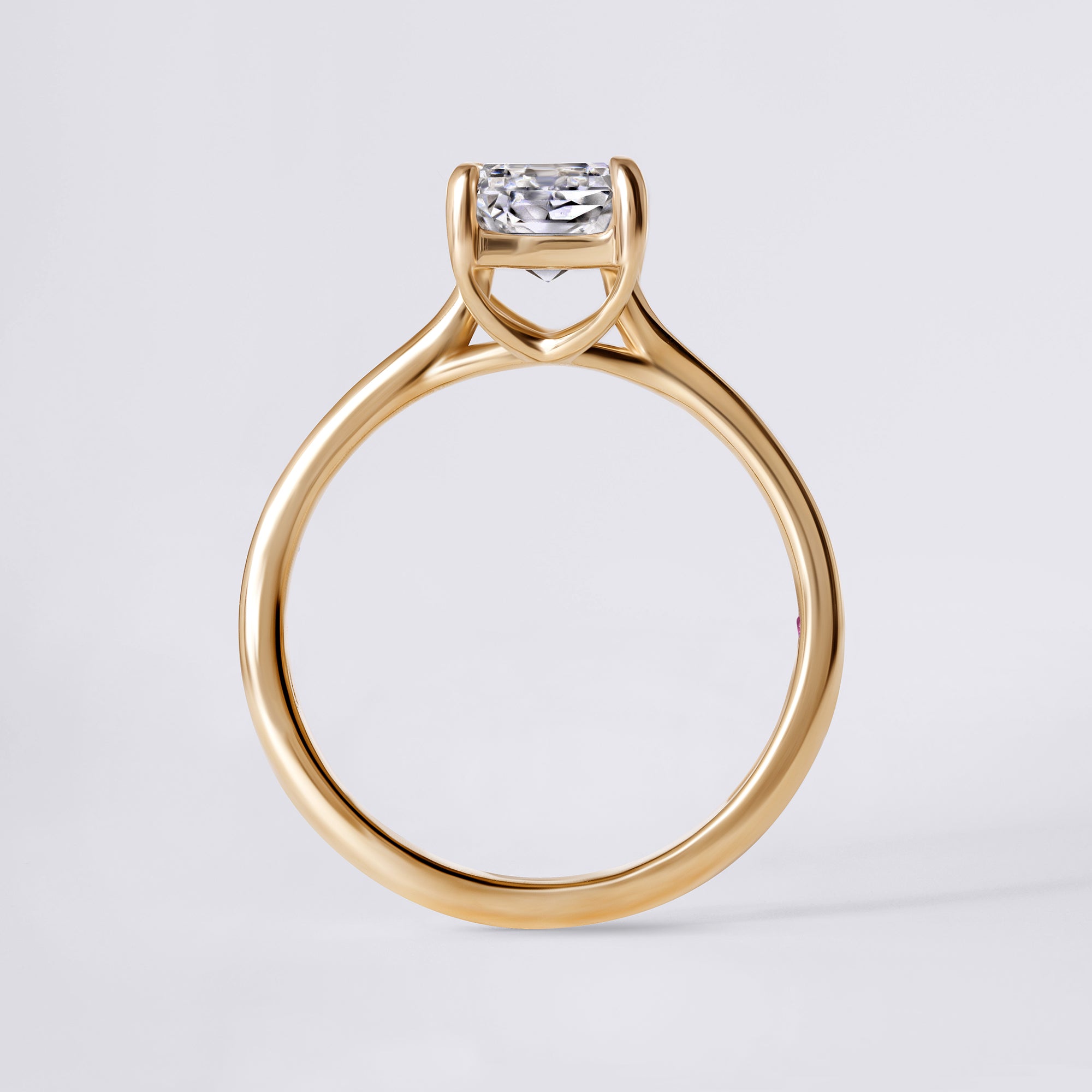 Mira 2.02 CTW Emerald Cut Diamond Solitaire Engagement Ring