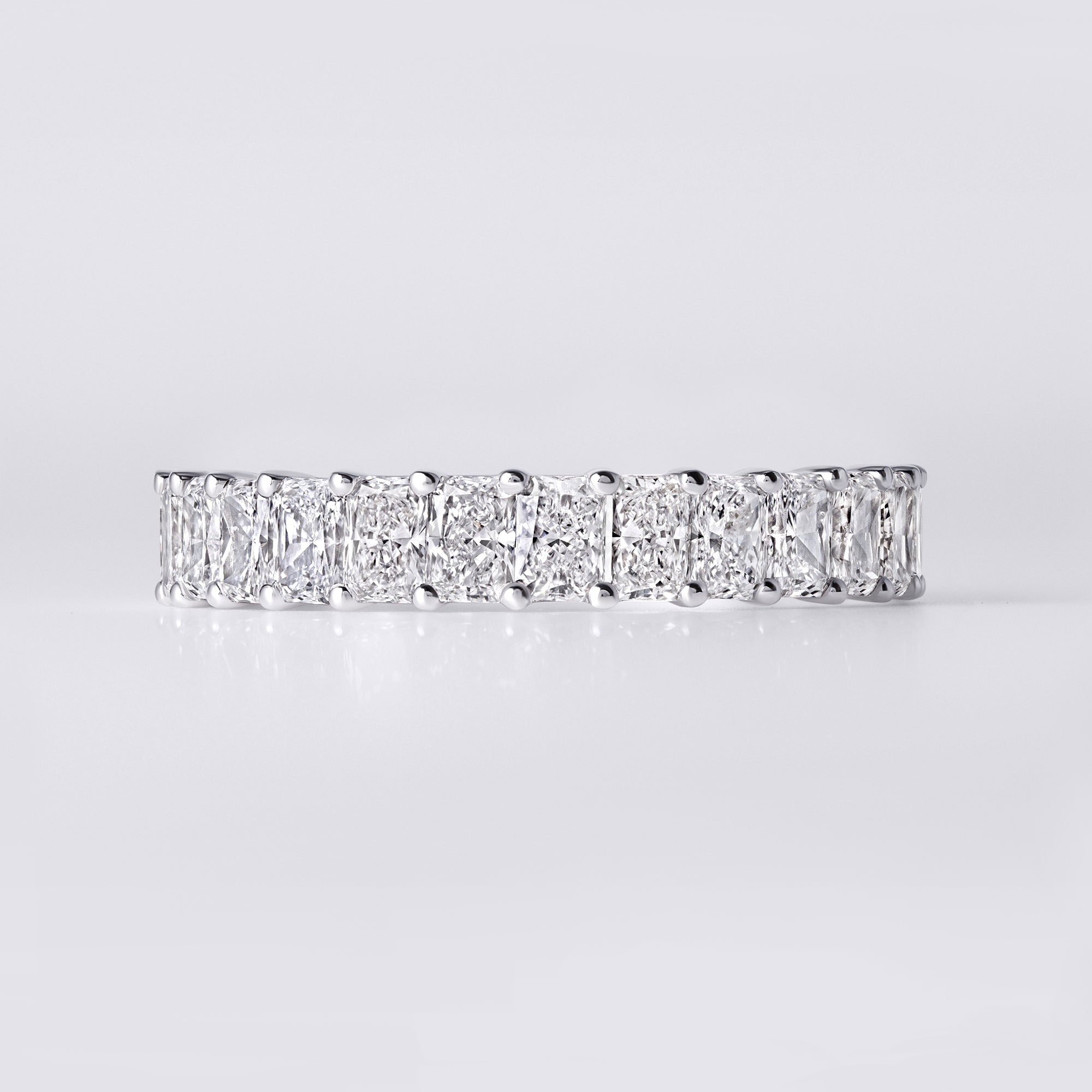 Radiant Cut 3/4 Eternity Band (2CTW), White Gold