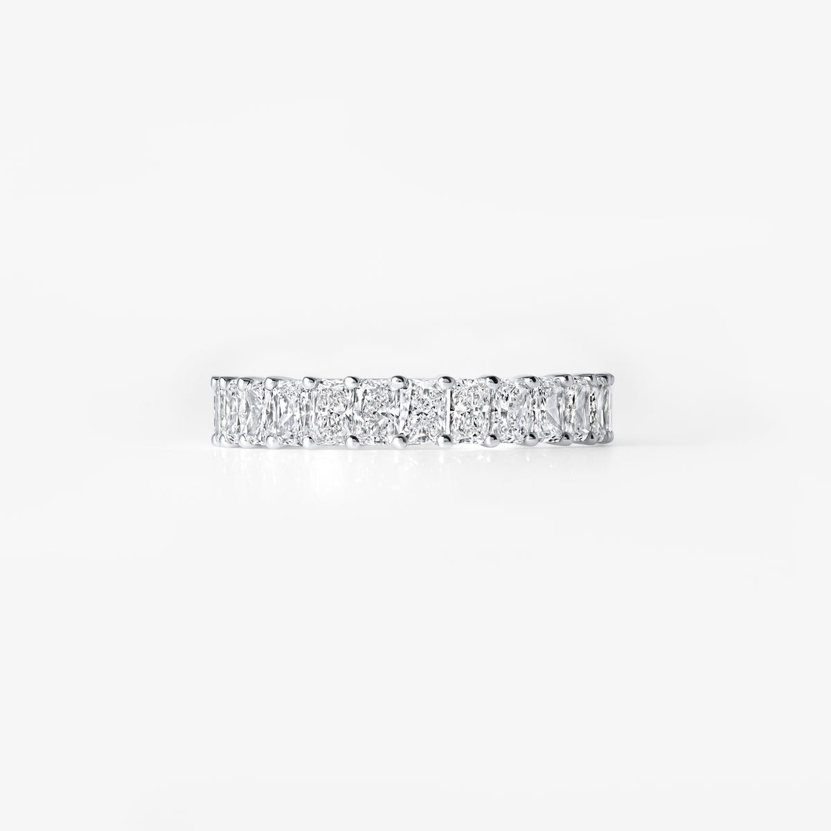 Radiant Diamond Three Quarter Eternity Band