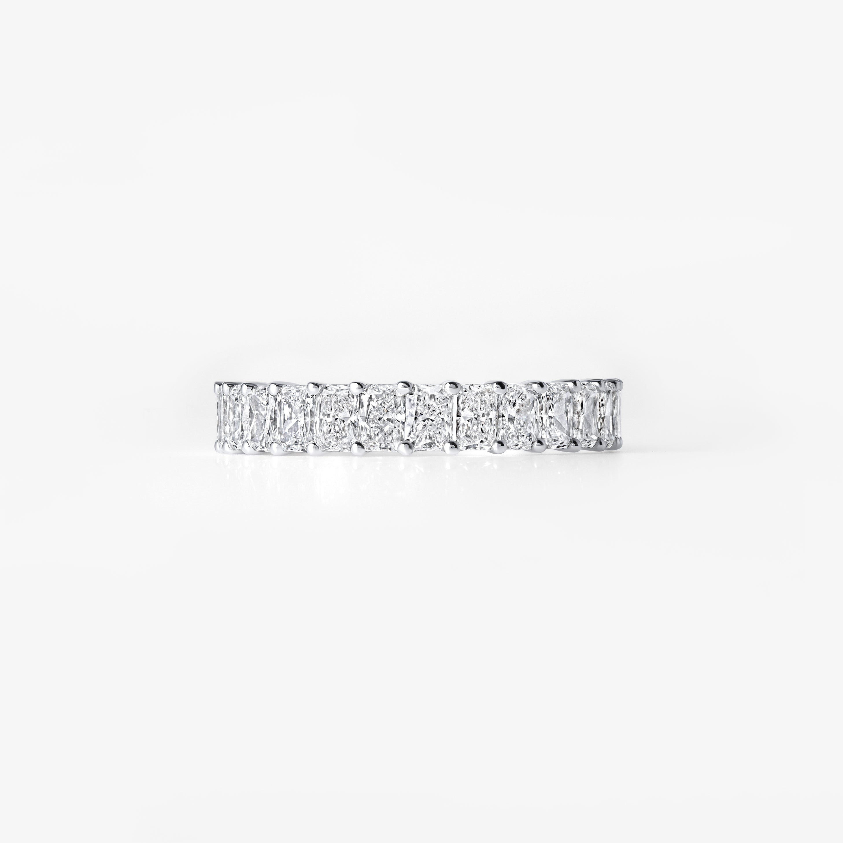 Radiant Diamond Three Quarter Eternity Band