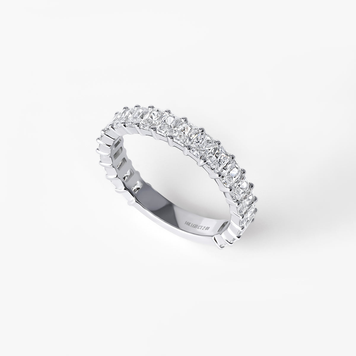 Radiant Diamond Three Quarter Eternity Band