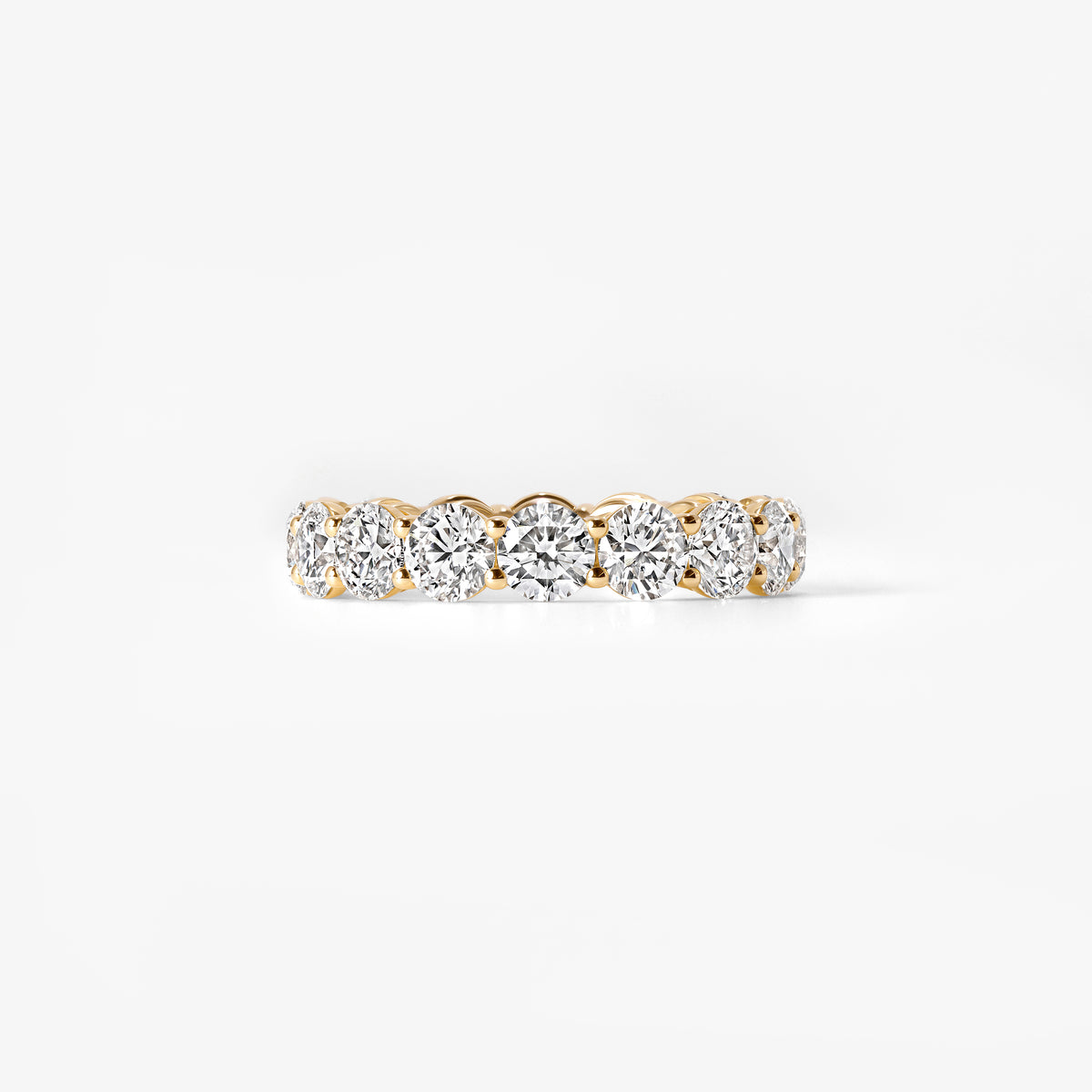 Round Diamond Open Gallery Eternity Band