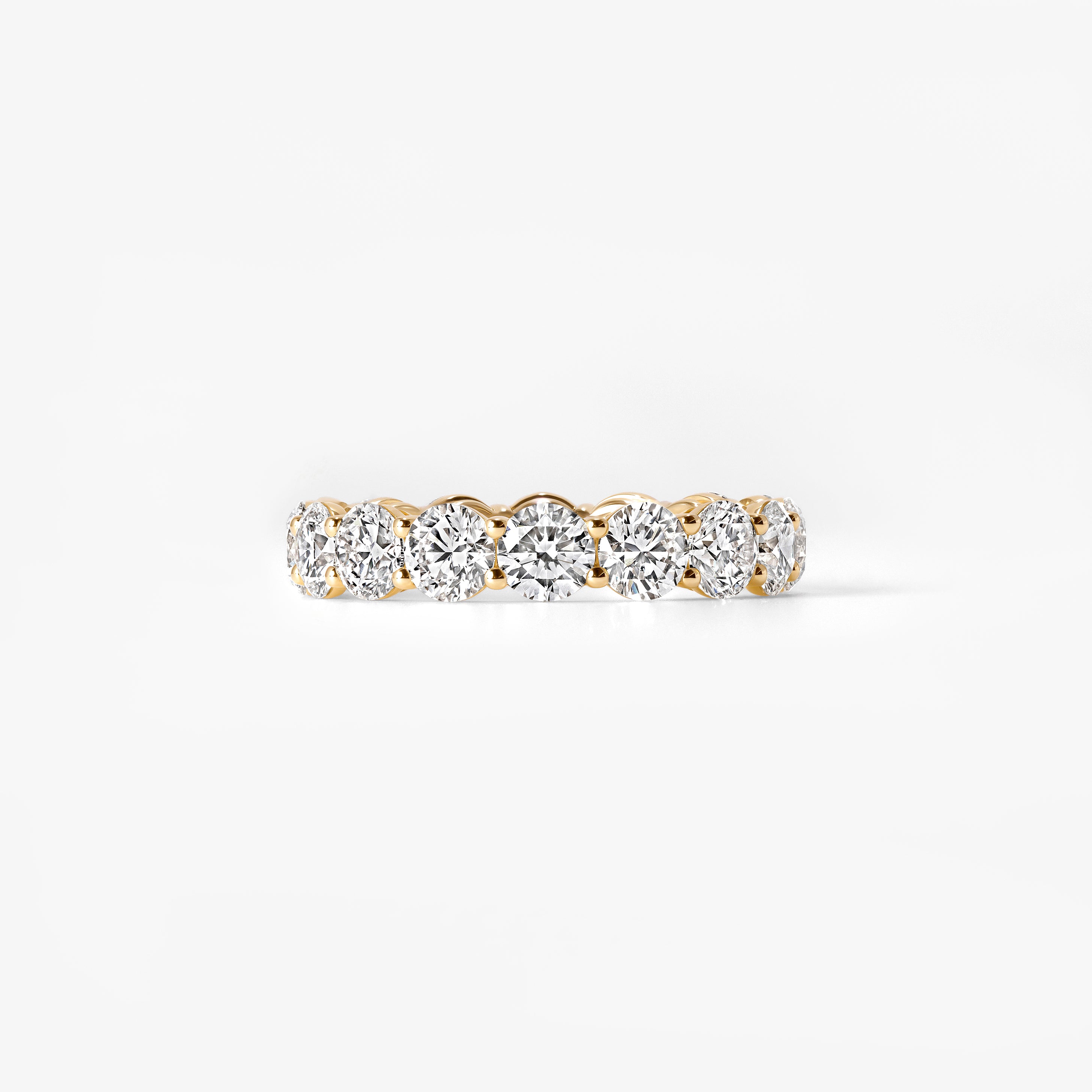 Round Diamond Open Gallery Eternity Band