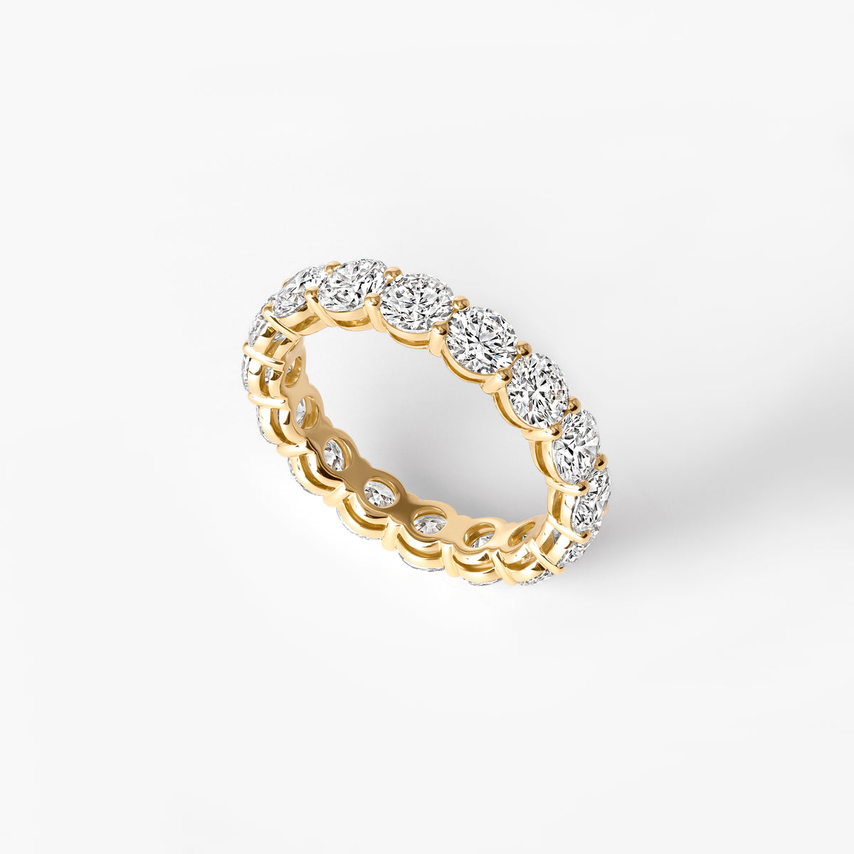 Round Diamond Open Gallery Eternity Band