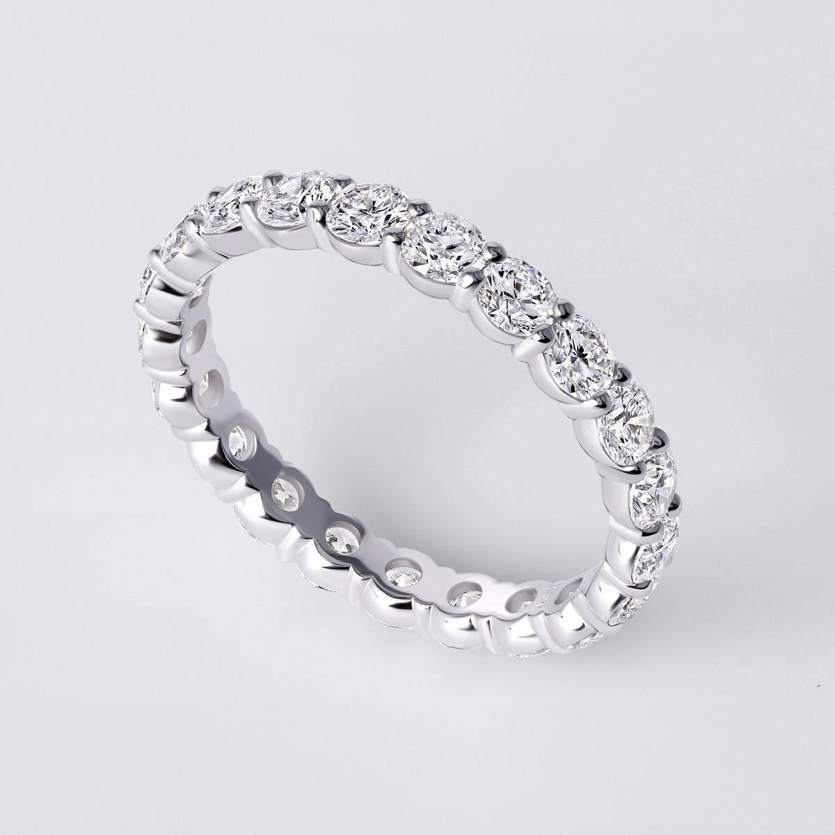 Round Brilliant Cut Eternity Band (2CTW), White Gold