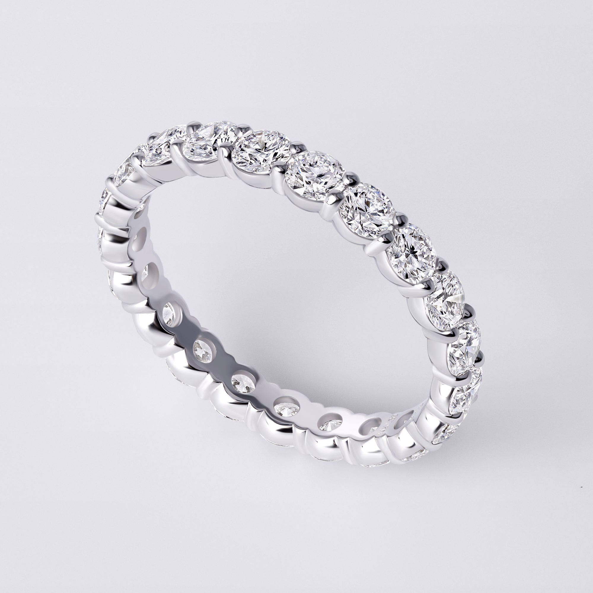 Round Brilliant Cut Eternity Band (2CTW), White Gold