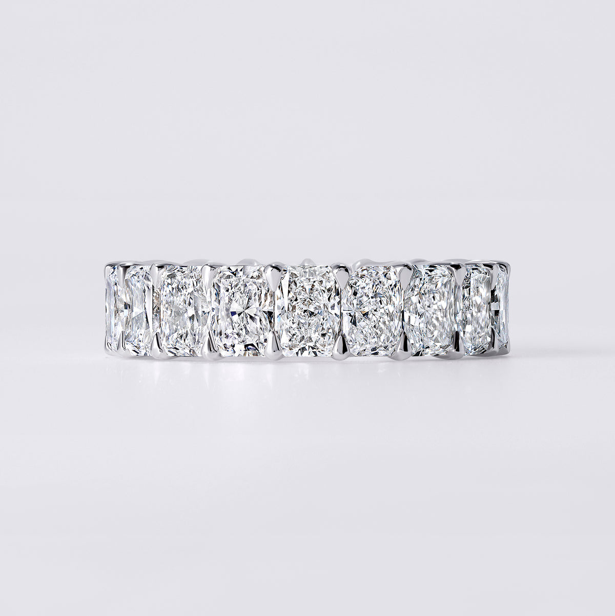 Radiant Cut Eternity Band (6 1/2CTW), White Gold
