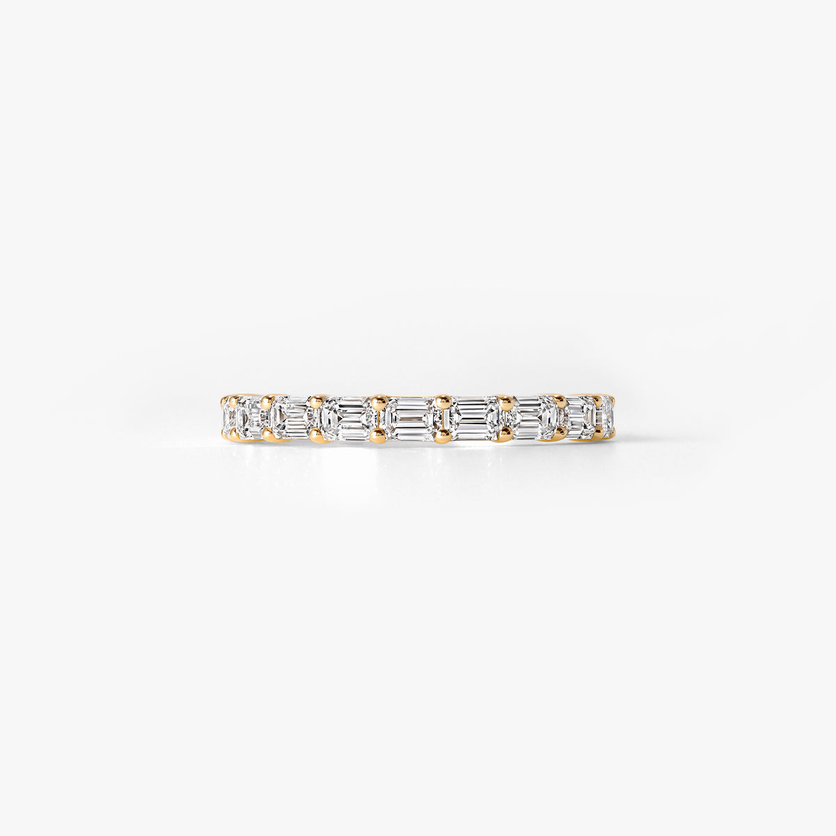 Emerald Cut Diamond East/West Half Eternity Band