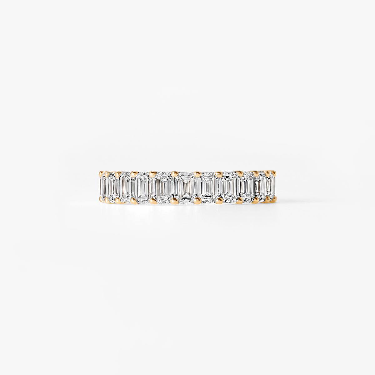 Emerald Cut Diamond Half Eternity Band