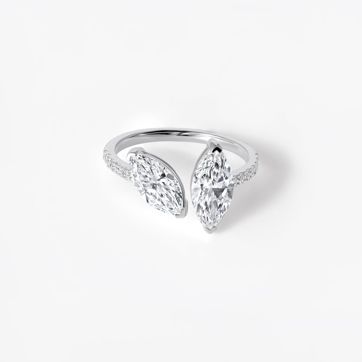 Marquise Diamond Toi et Moi Ring