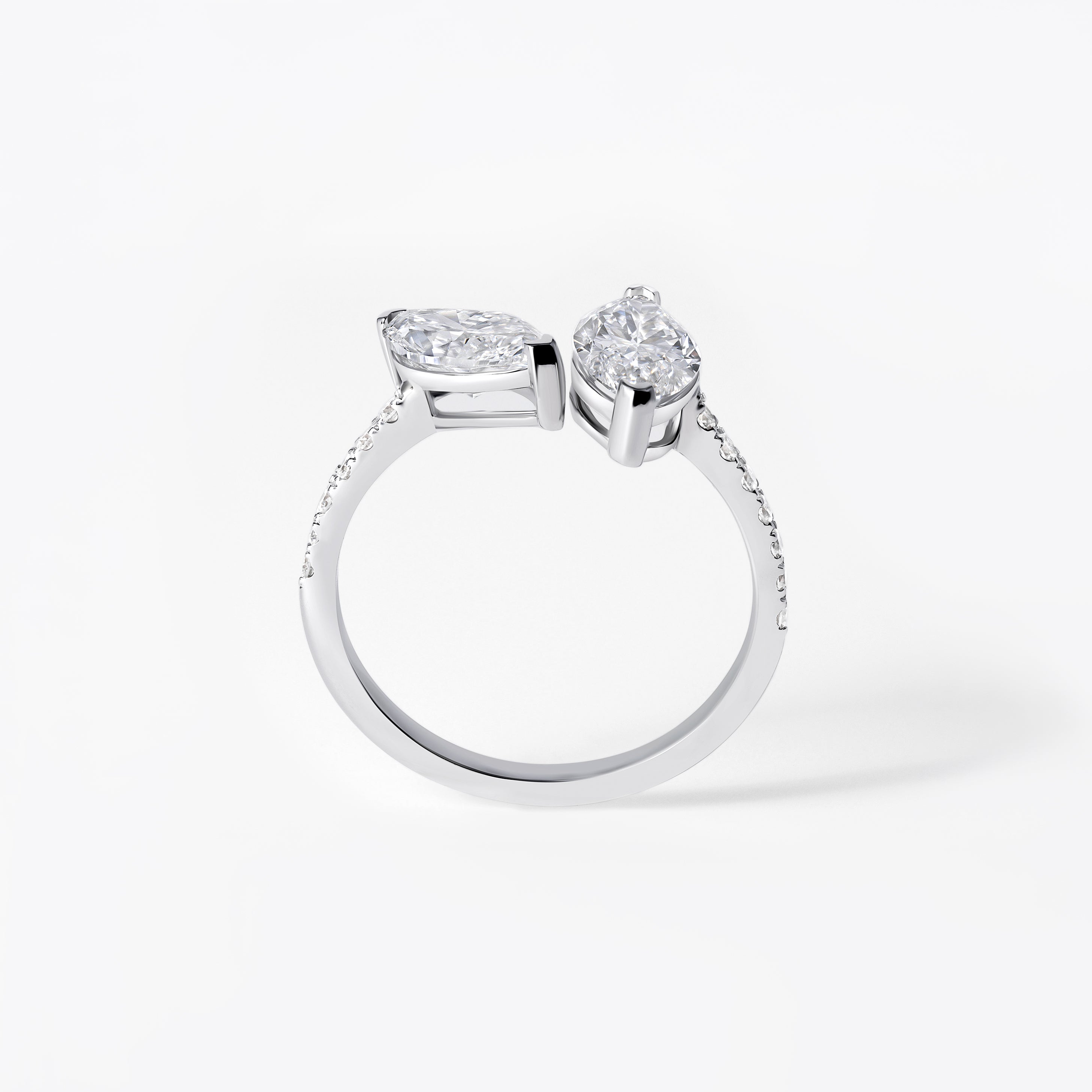 Marquise Diamond Toi et Moi Ring