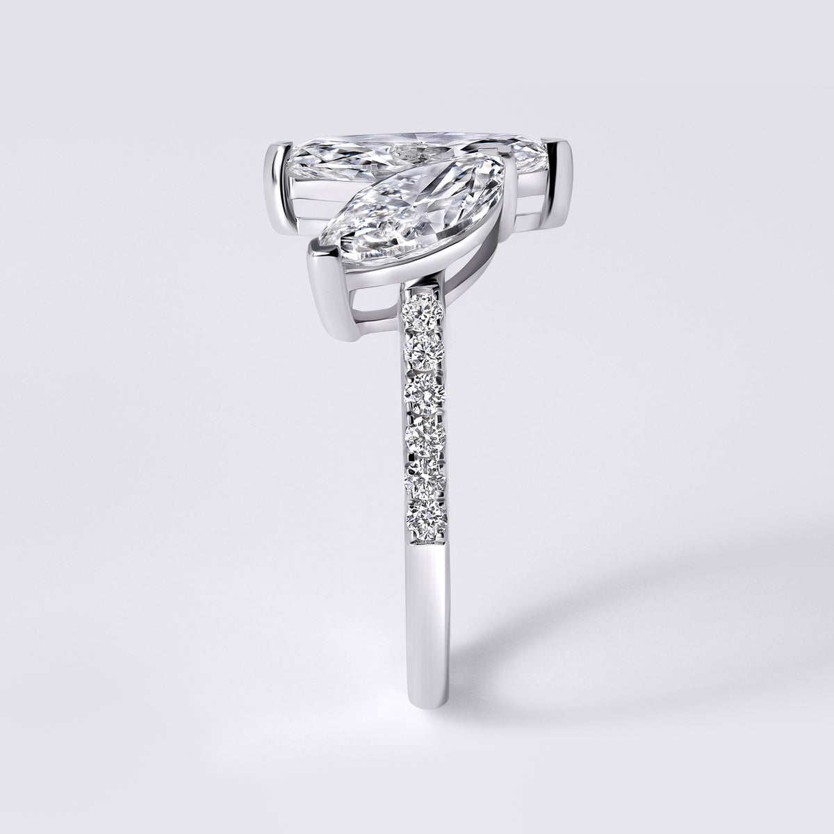 Marquise Toi et Moi Ring (2 1/6CTW ), White Gold