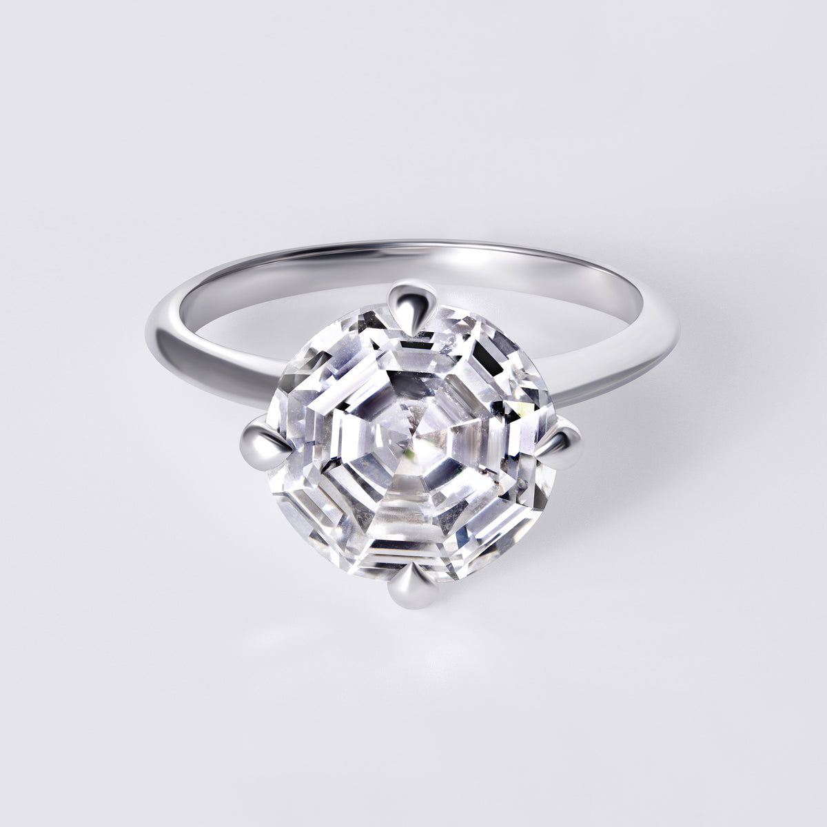 Soleil 4.19 CTW Round Diamond Solitaire Engagement Ring