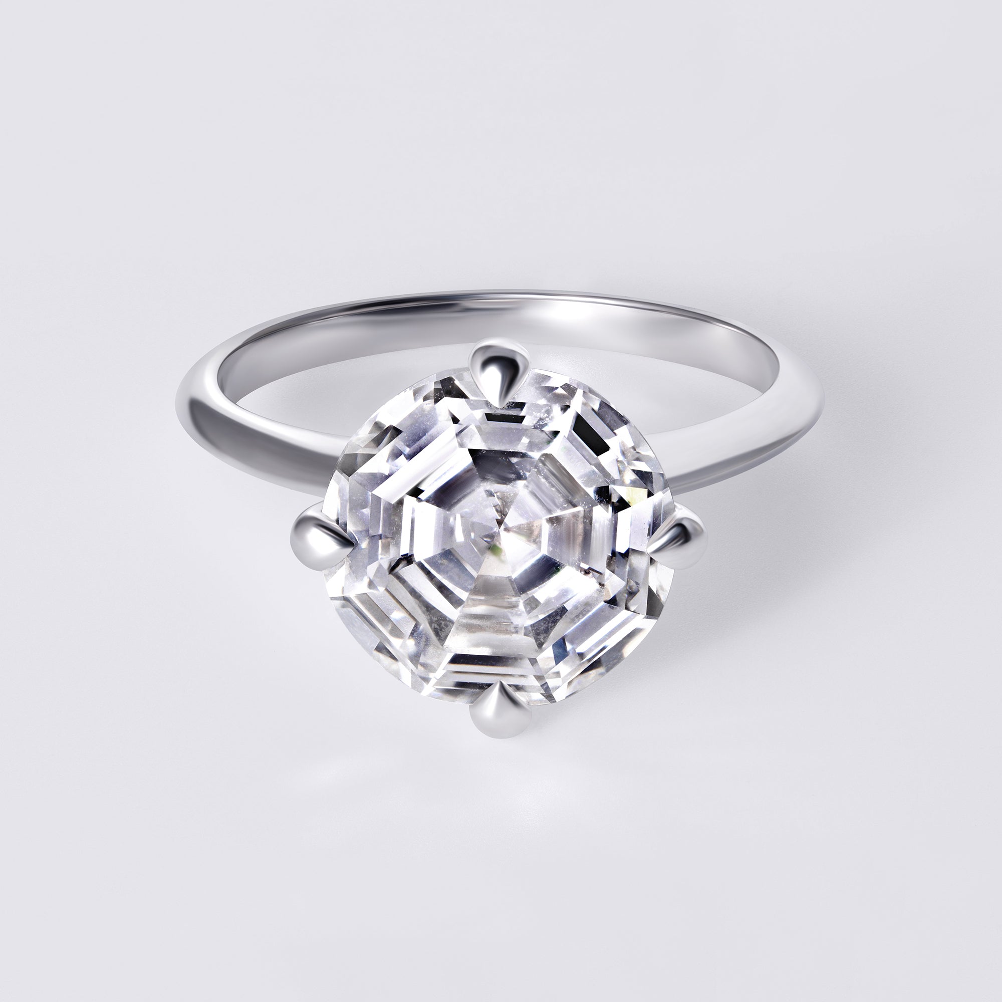 Soleil 4.19 CTW Round Diamond Solitaire Engagement Ring