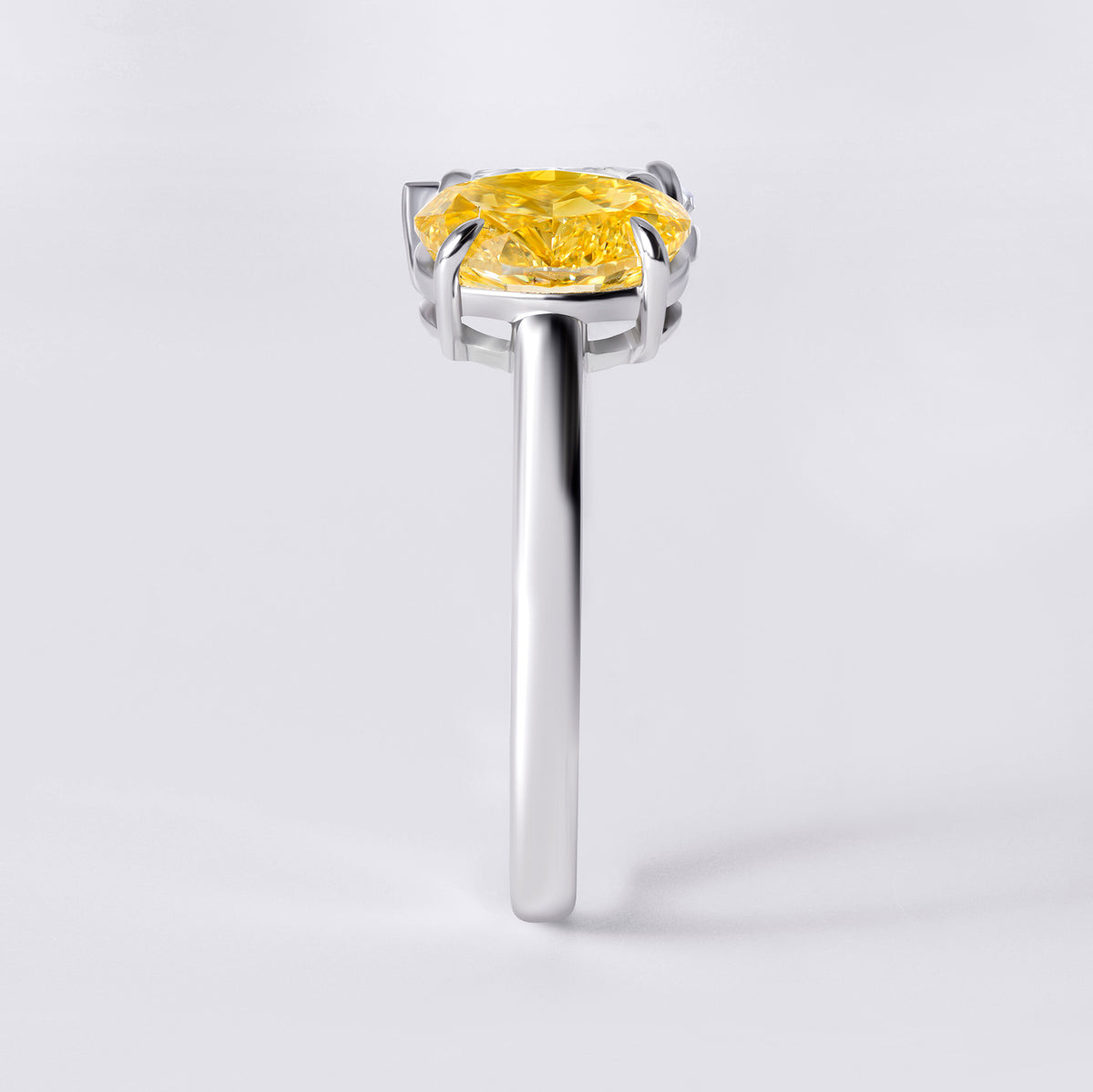 Bespoke Toi Et Moi (2.61CTW) Yellow Oval and White Pear, White Gold