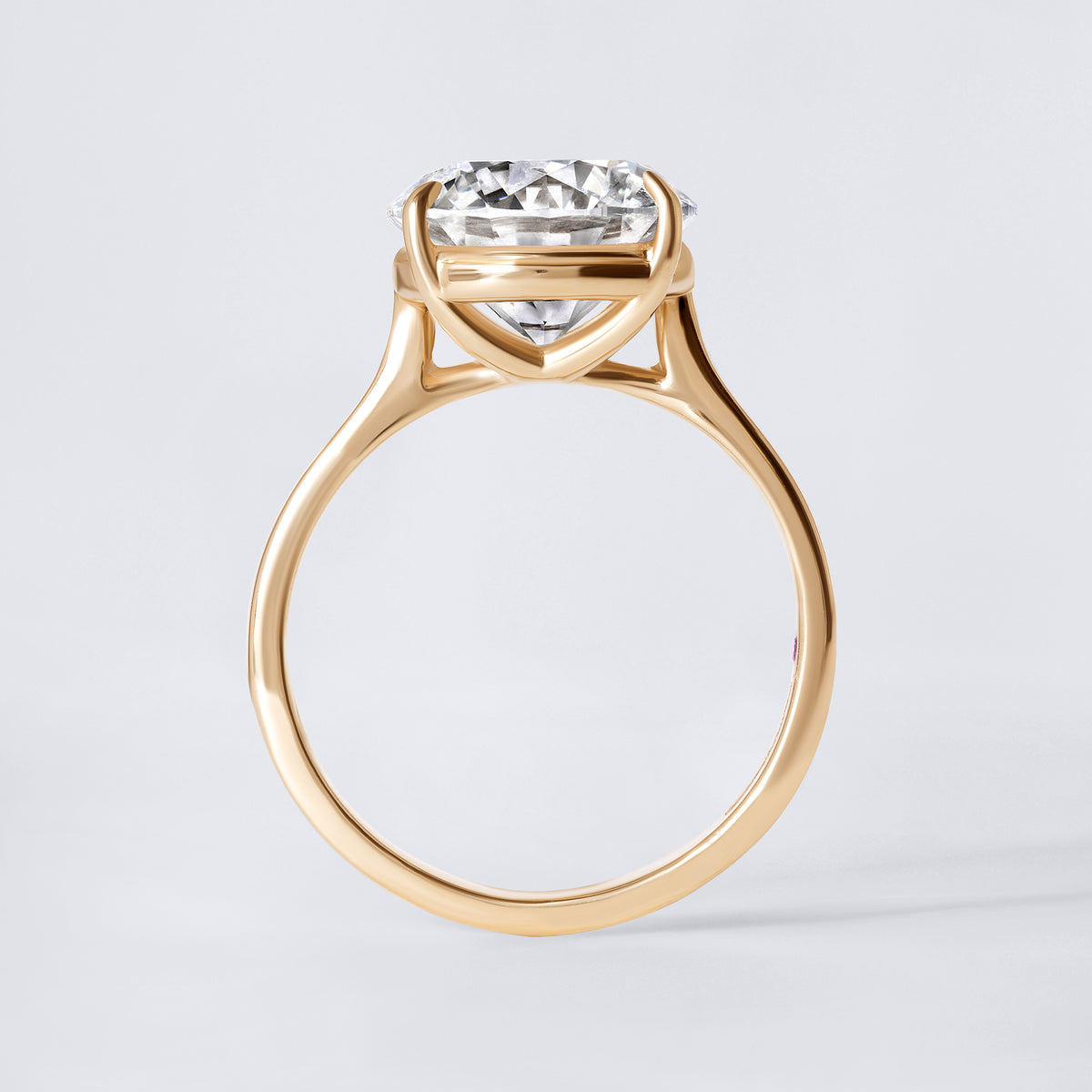 Mira 4.13 CTW Round Diamond Solitaire Engagement Ring