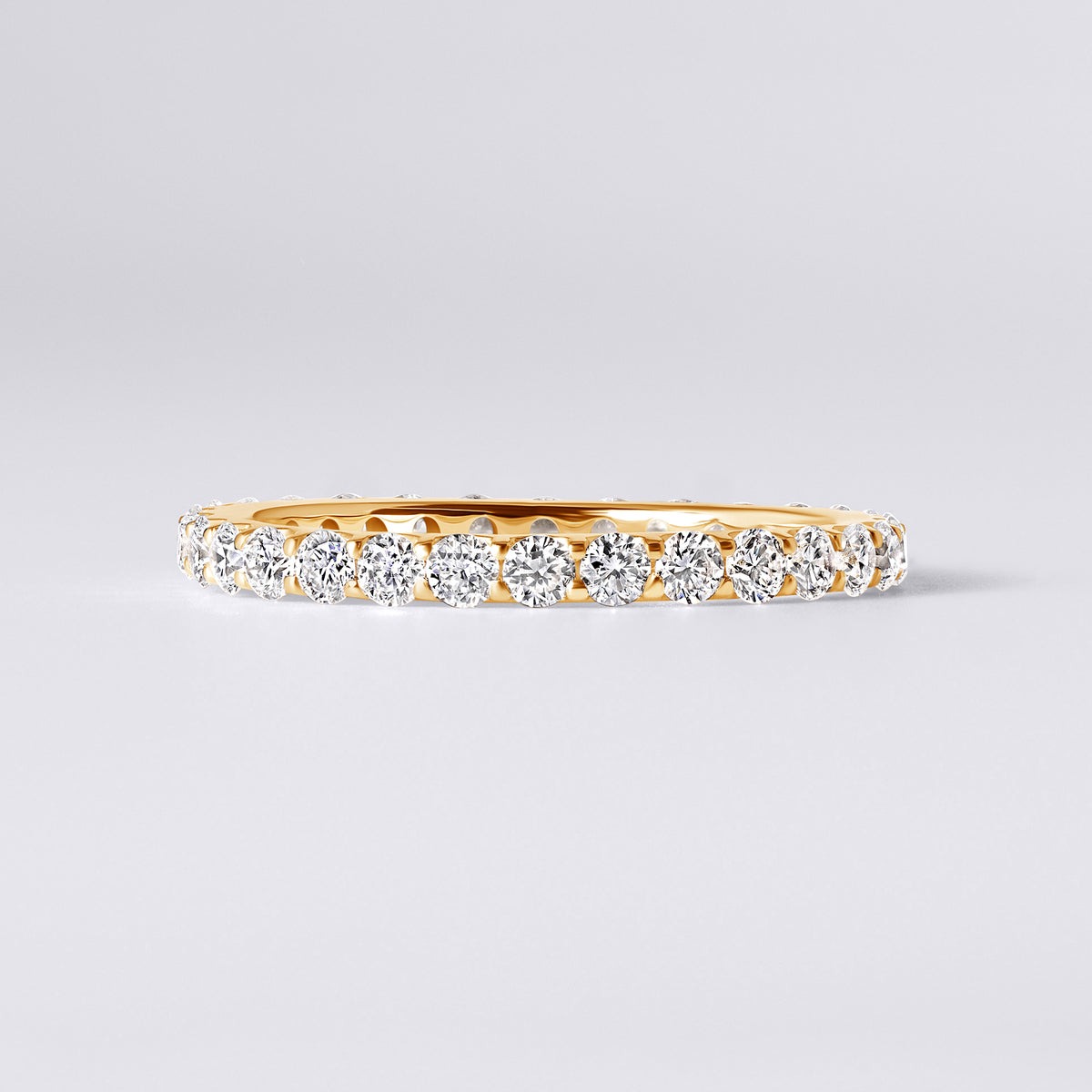 Round Stacking Eternity Band, Yellow Gold