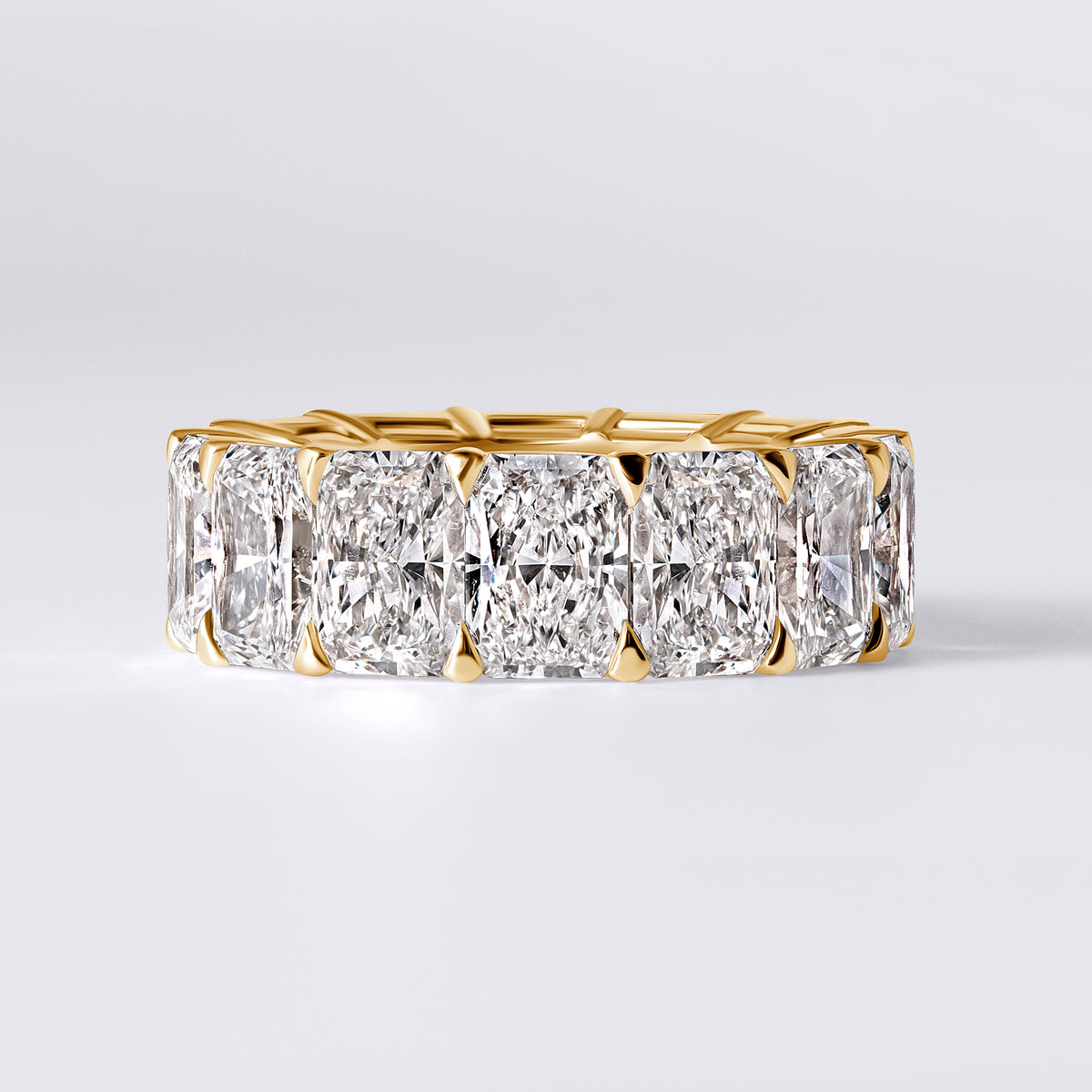 Radiant Eternity Band, Yellow Gold