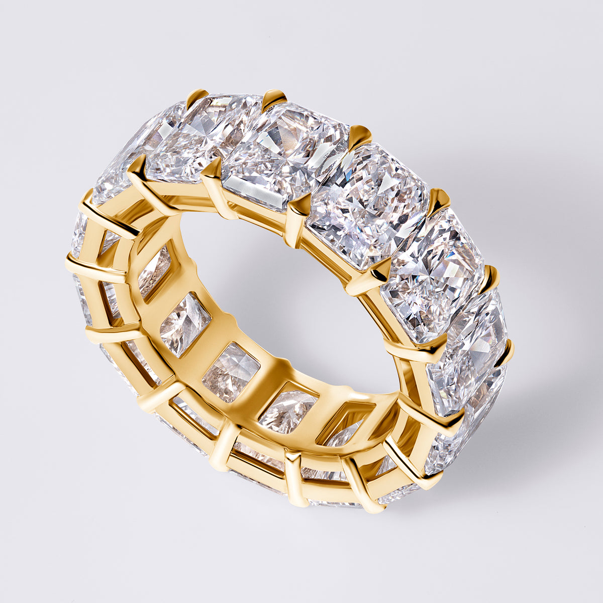 Radiant Eternity Band, Yellow Gold