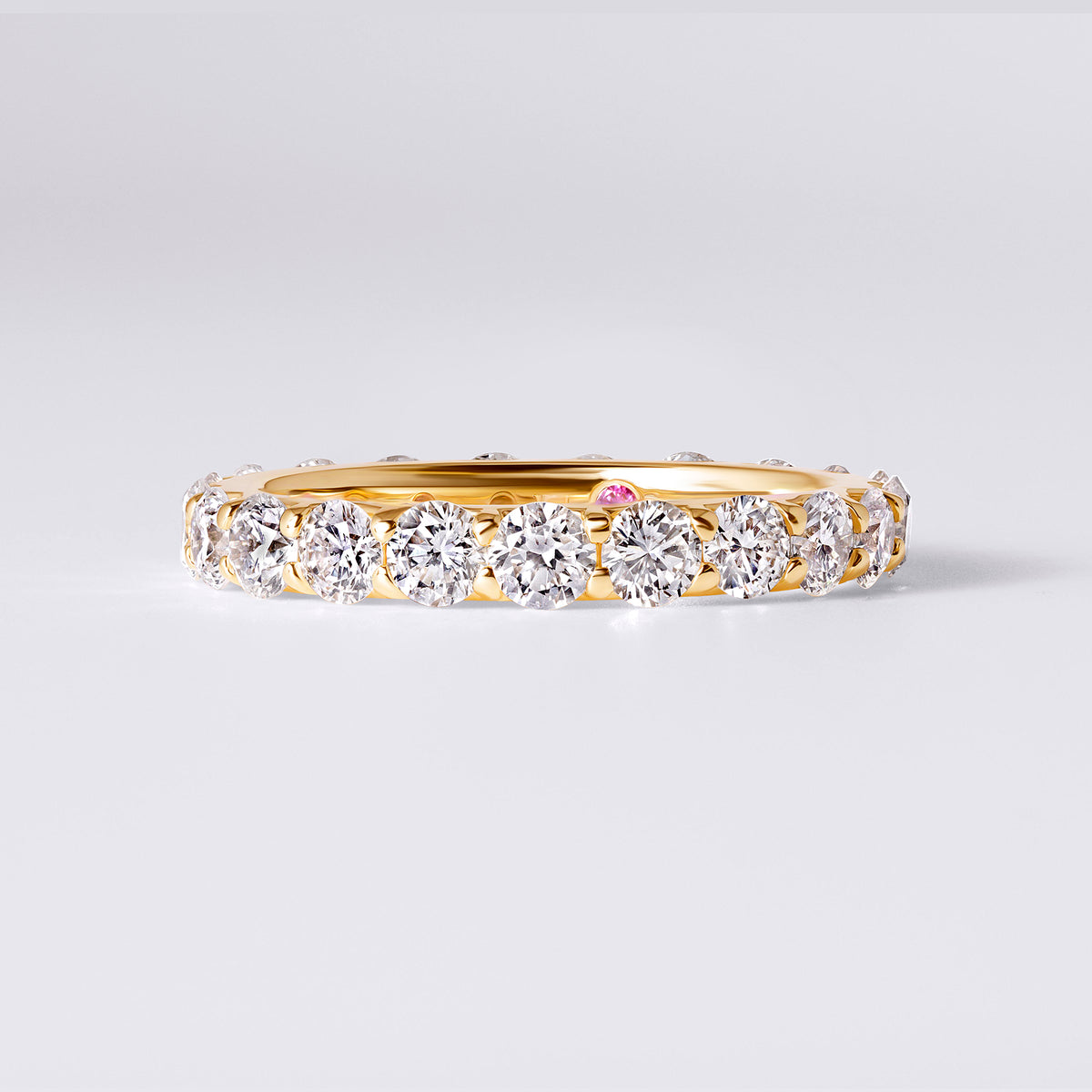 Round Stacking Eternity Band, Yellow Gold