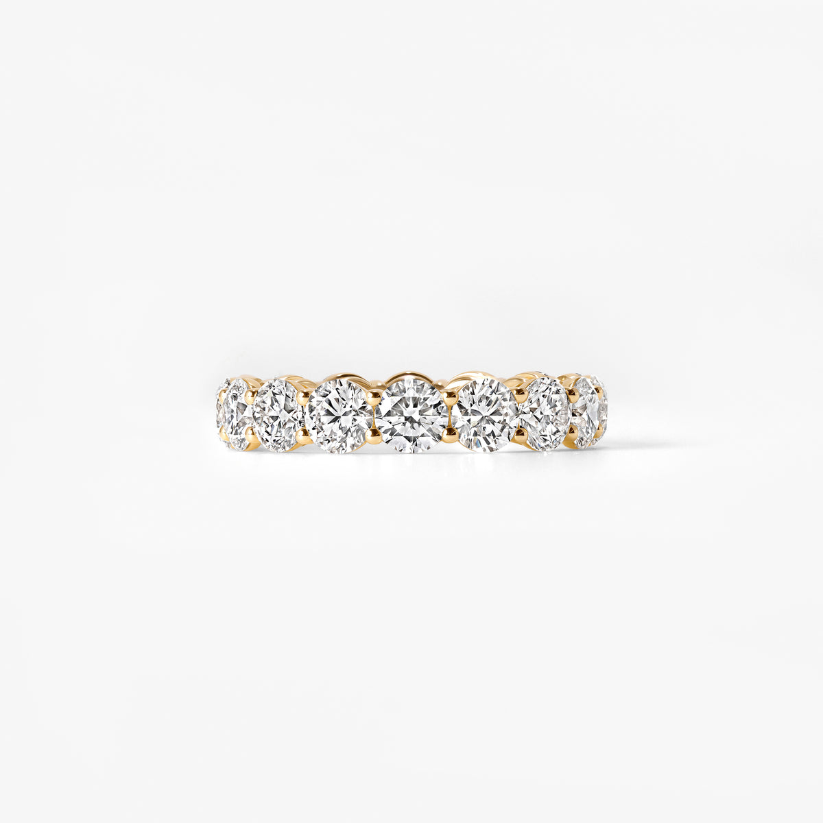 Round Diamond Open Gallery Eternity Band