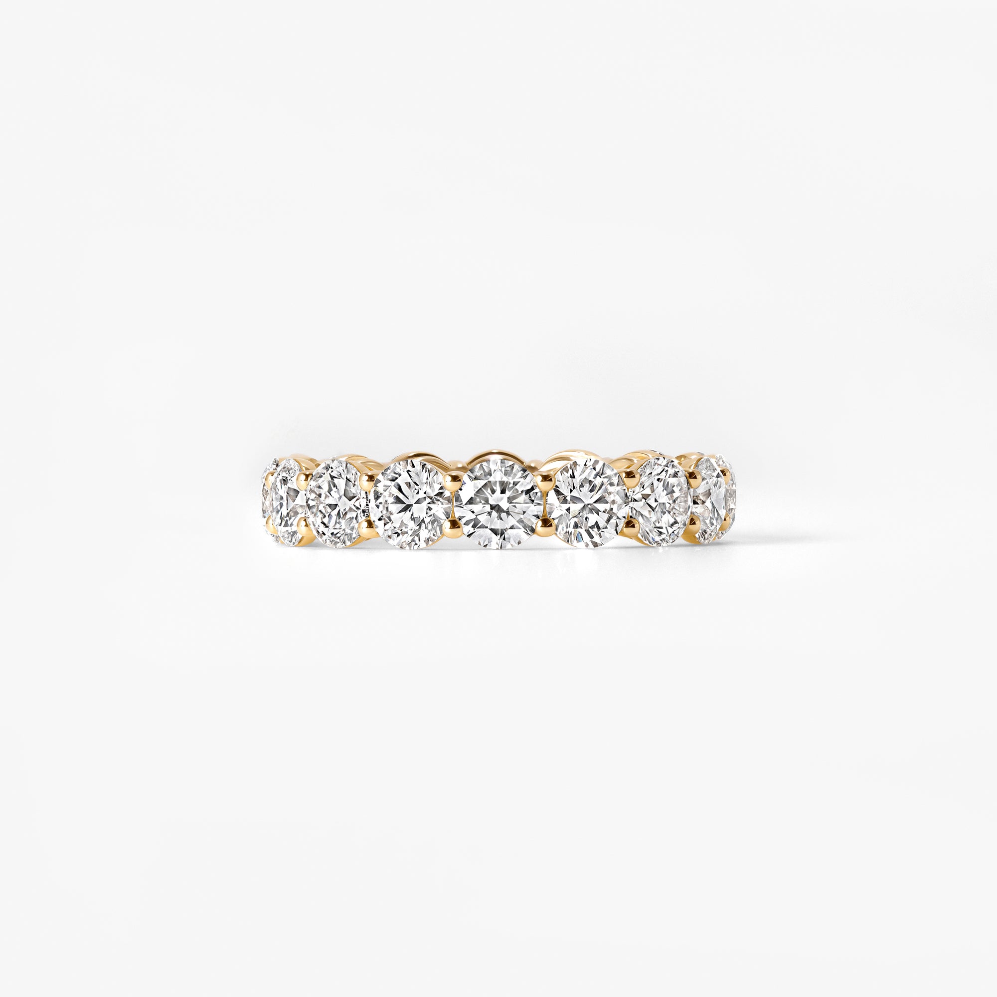 Round Diamond Open Gallery Eternity Band
