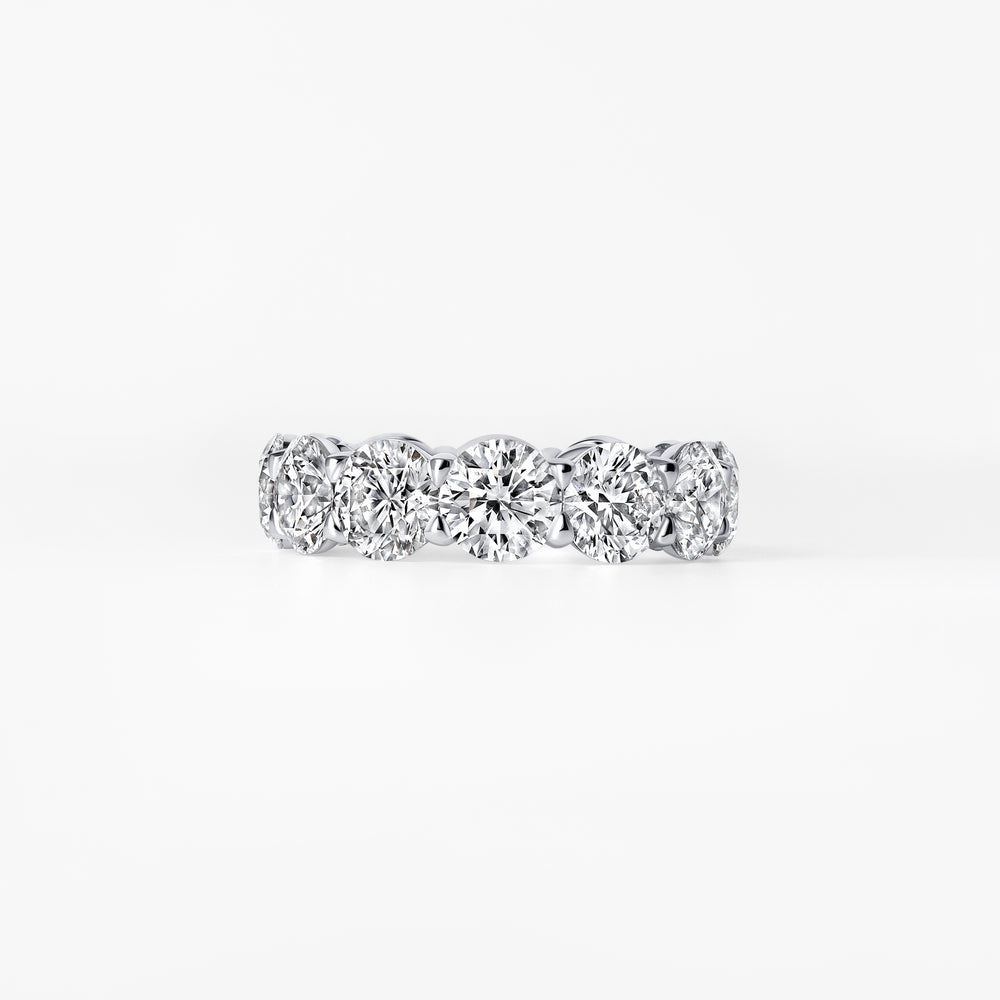 Round Diamond Large Eternity Band