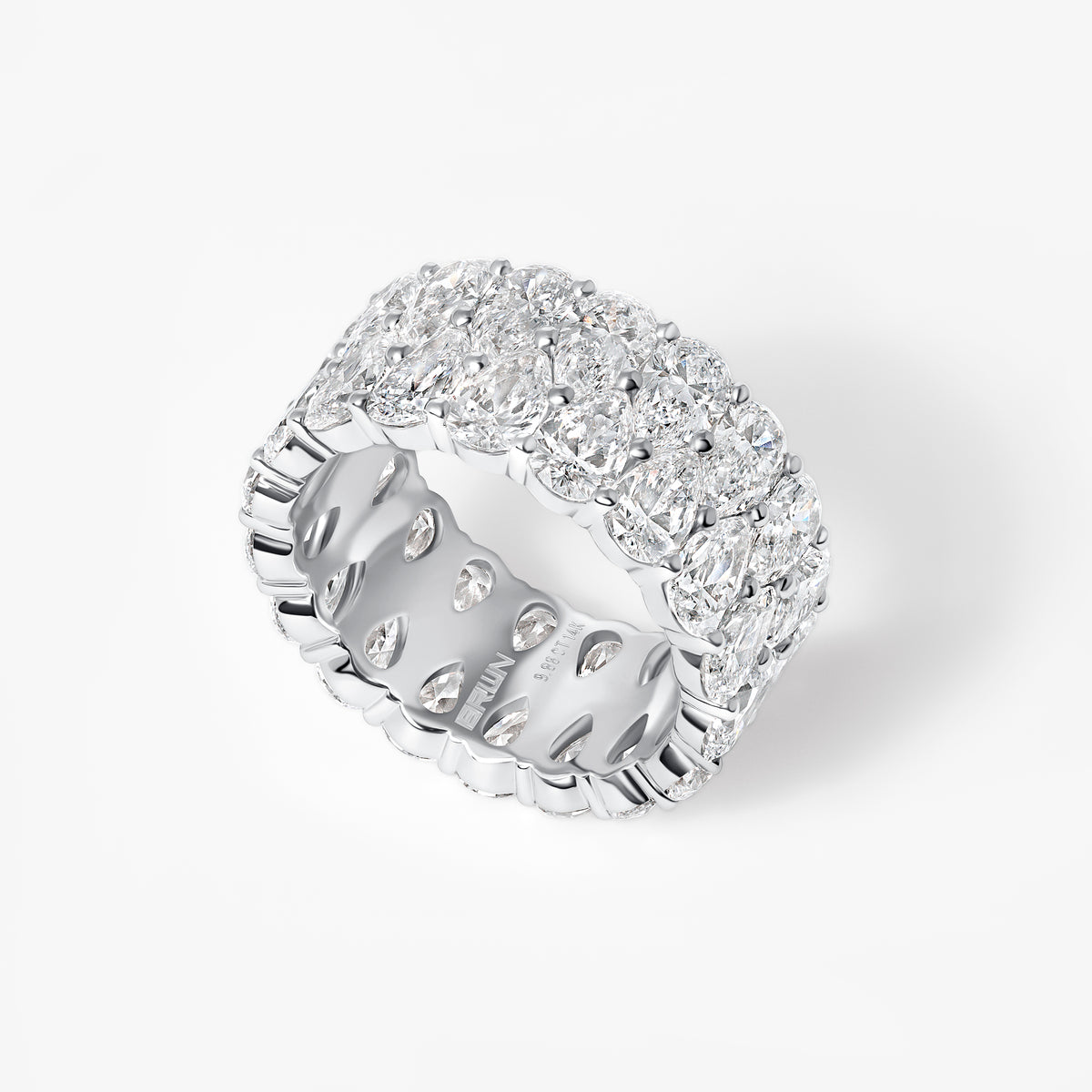 Pear Diamond Double Row Eternity Band