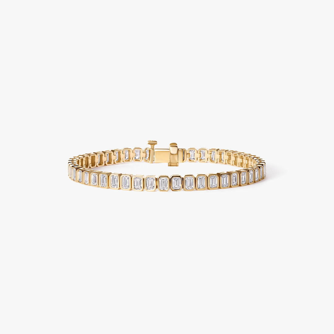 Emerald Diamond Bezel Tennis Bracelet