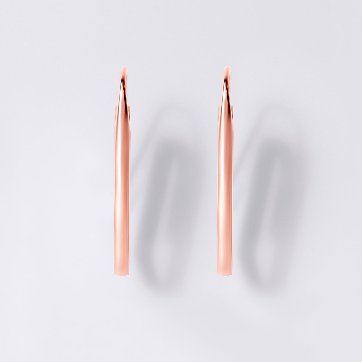 Paperclip Earrings, Rose Gold