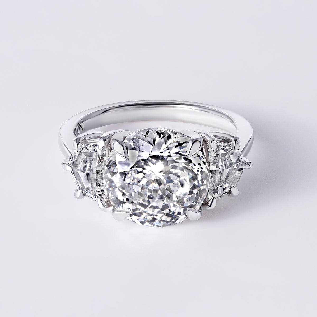 Bespoke Portuguese Cut (5.09CT) Three Stone, White Gold