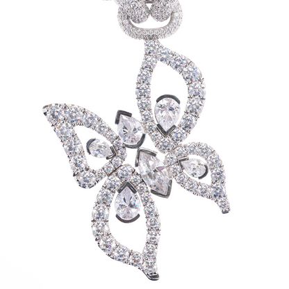 Metamorphosis Couture  Diamond Pave' Chocker W/ Butterfly