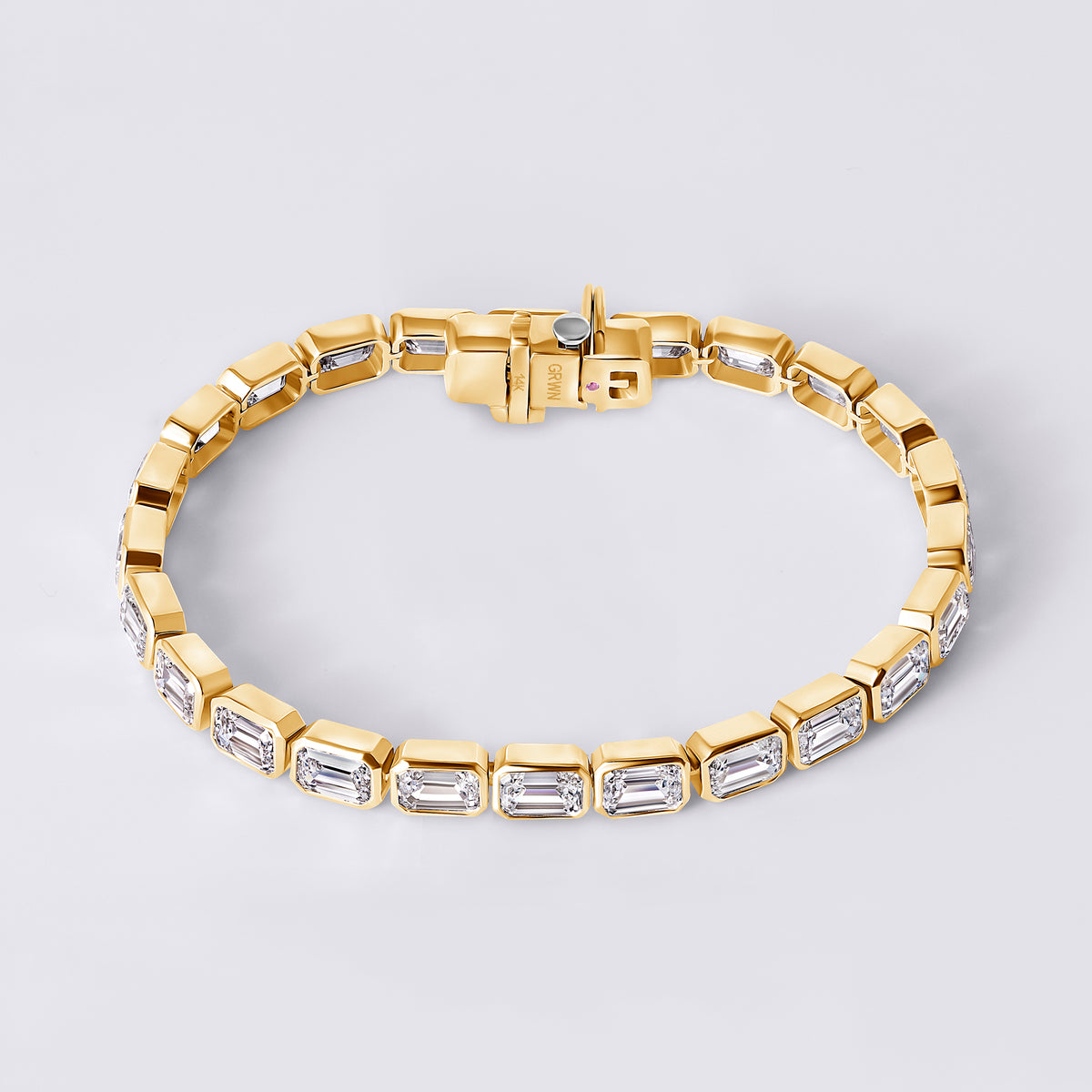 Emerald East/West Bezel Set Tennis Bracelet