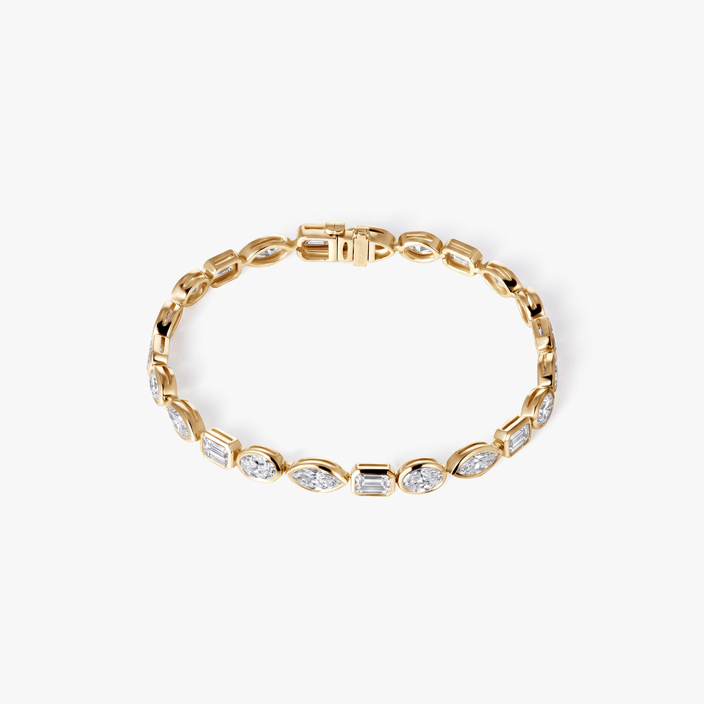 Mixed Shape Diamond Tennis Bracelet