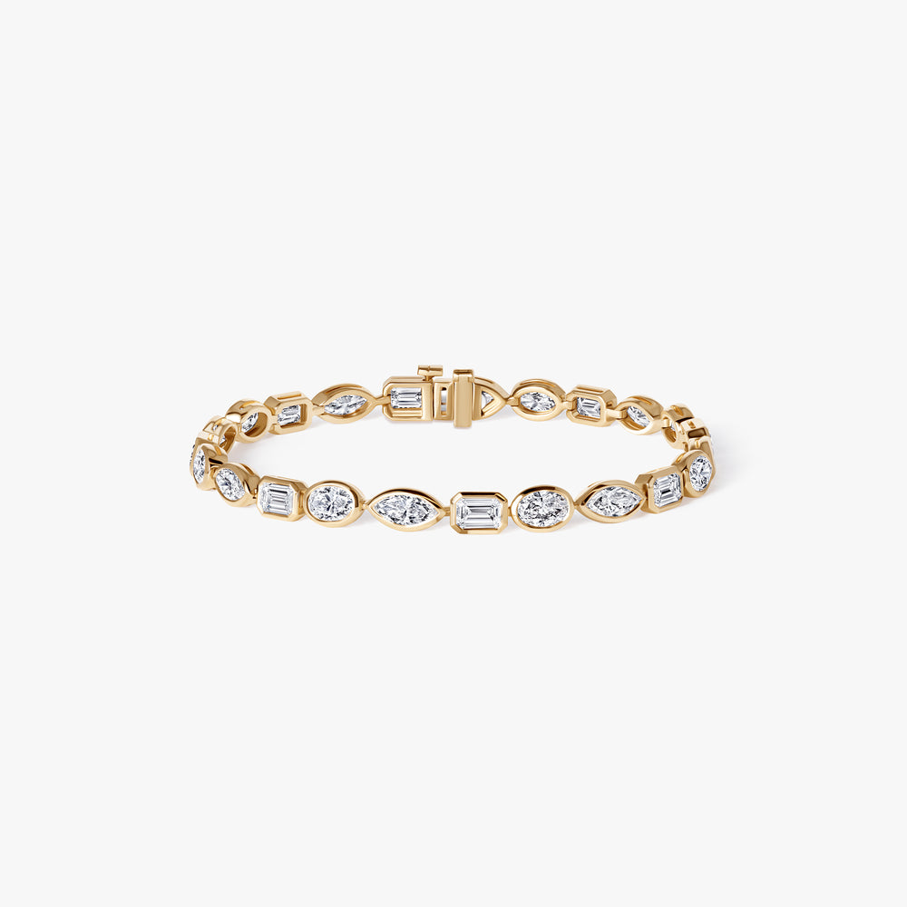 Mixed Shape Diamond Tennis Bracelet
