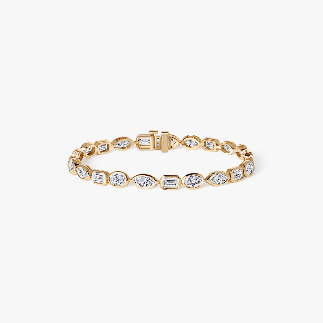 Mixed Shape Diamond Tennis Bracelet